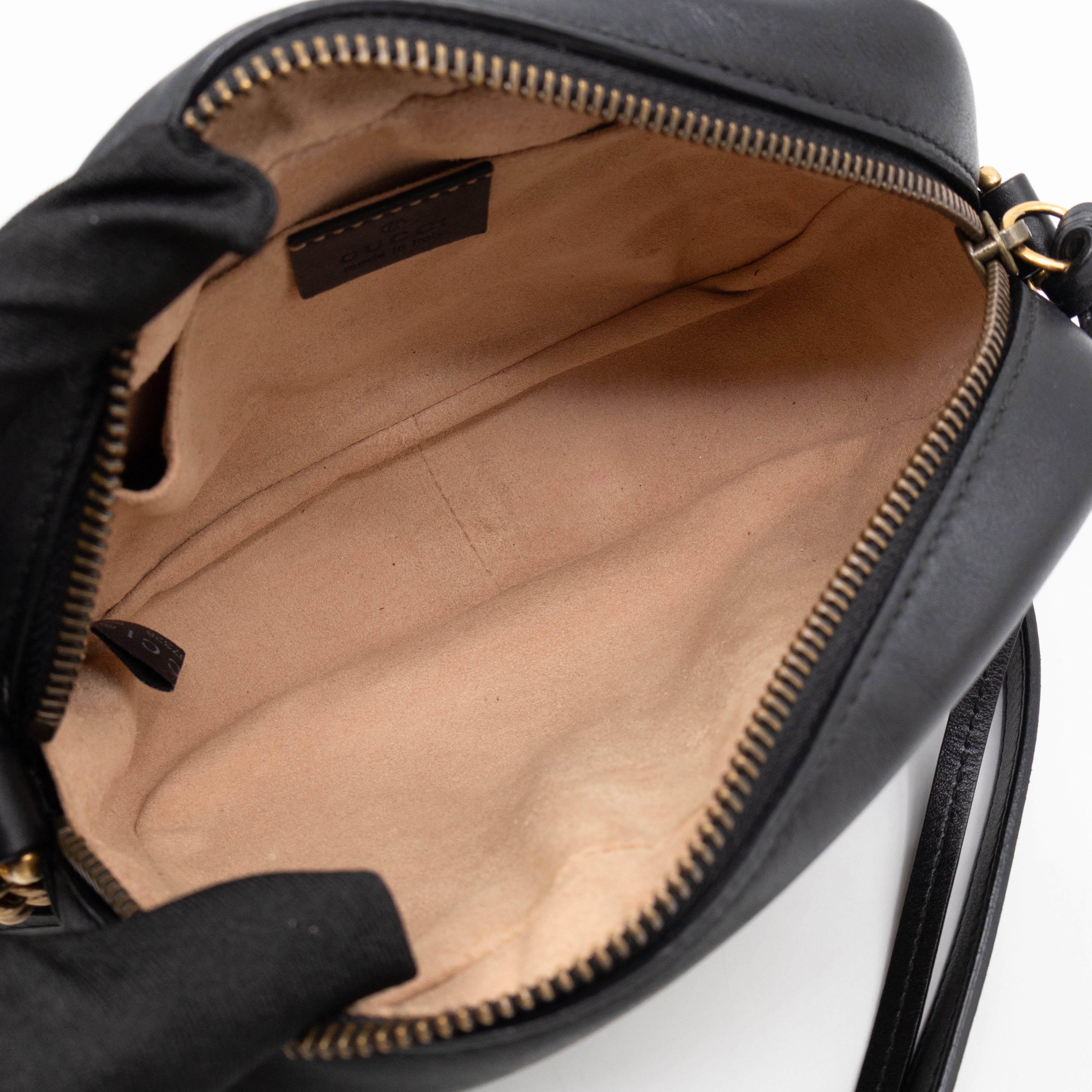 GG Marmont Mini Black Matelassé Leather