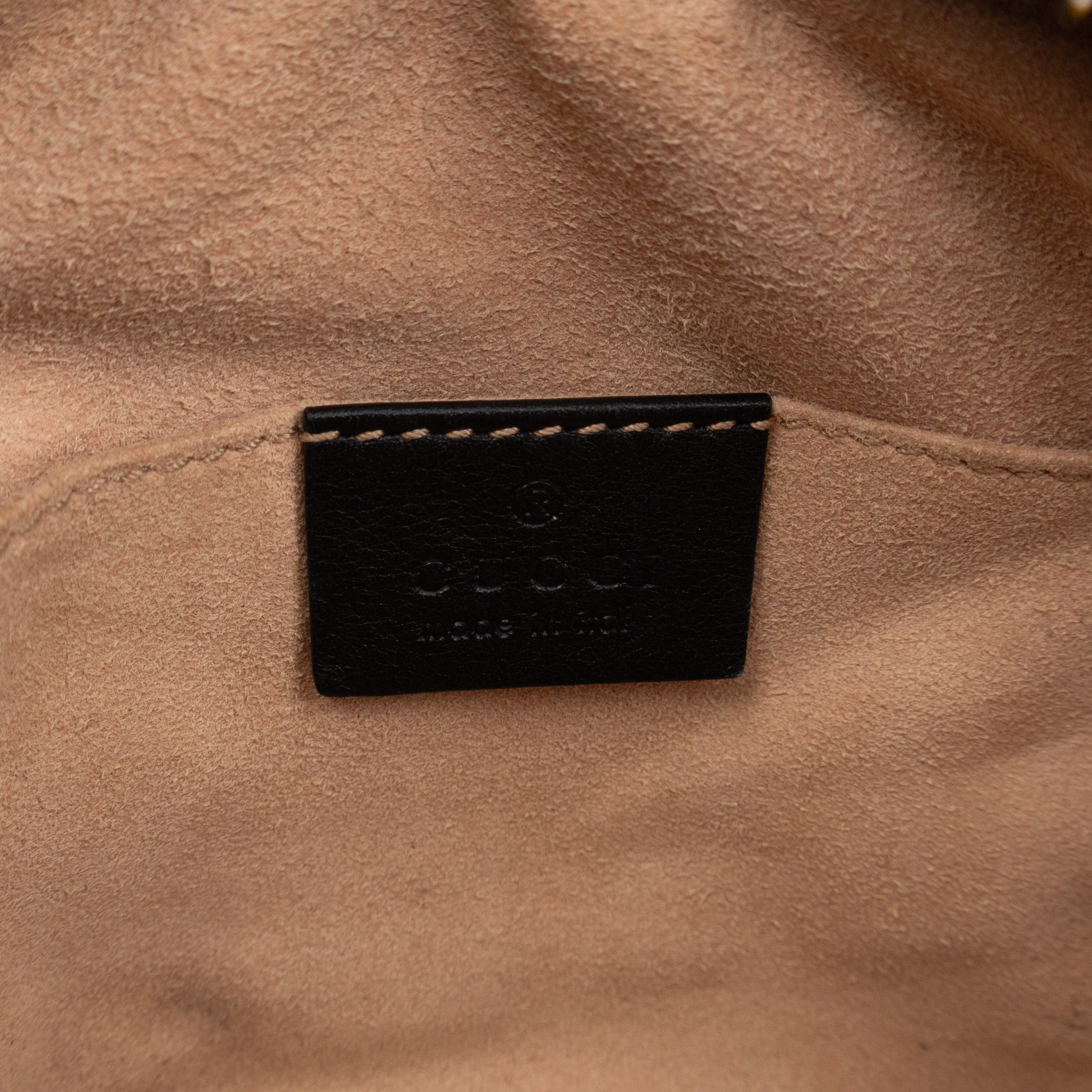GG Marmont Mini Black Matelassé Leather