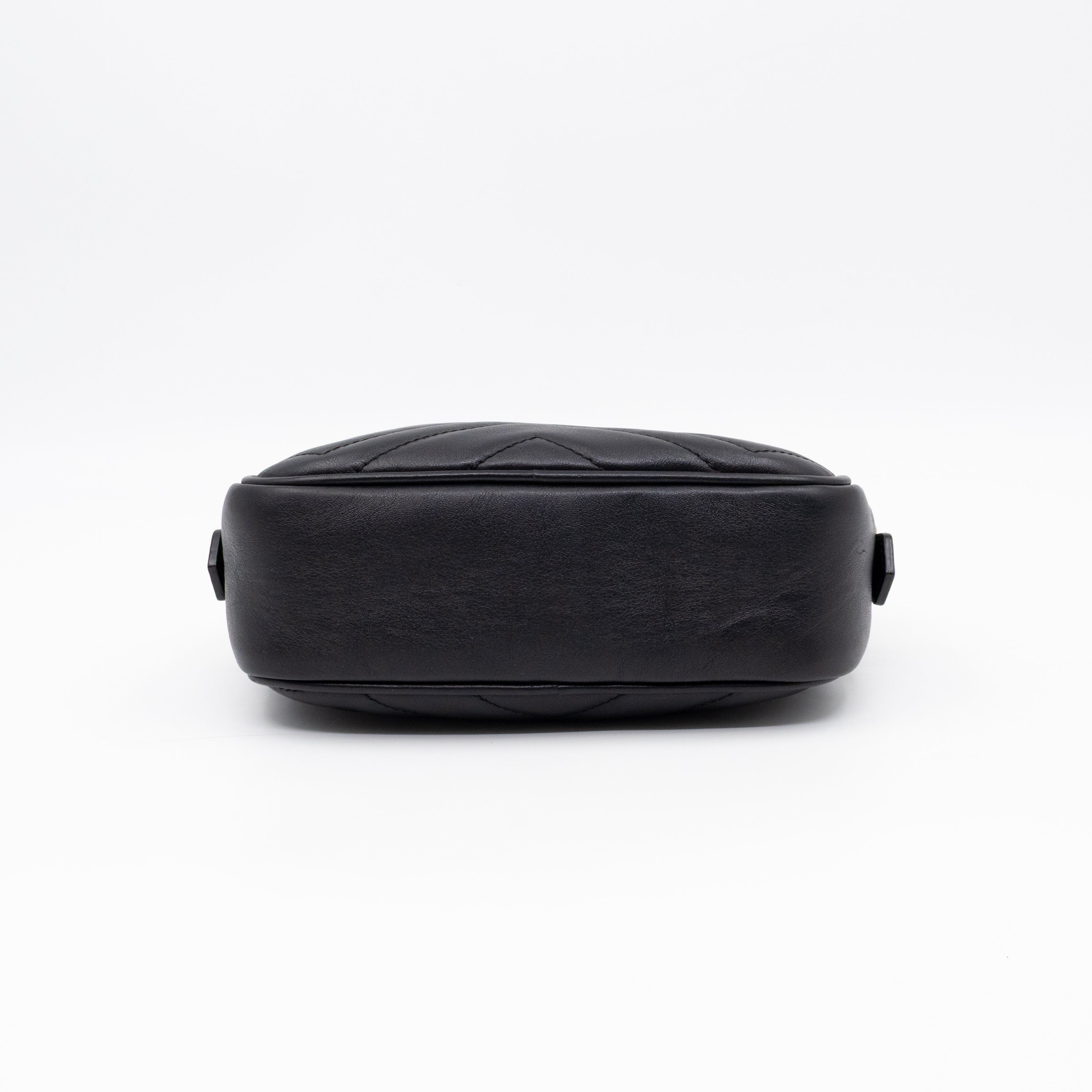 GG Marmont Mini Black Matelassé Leather