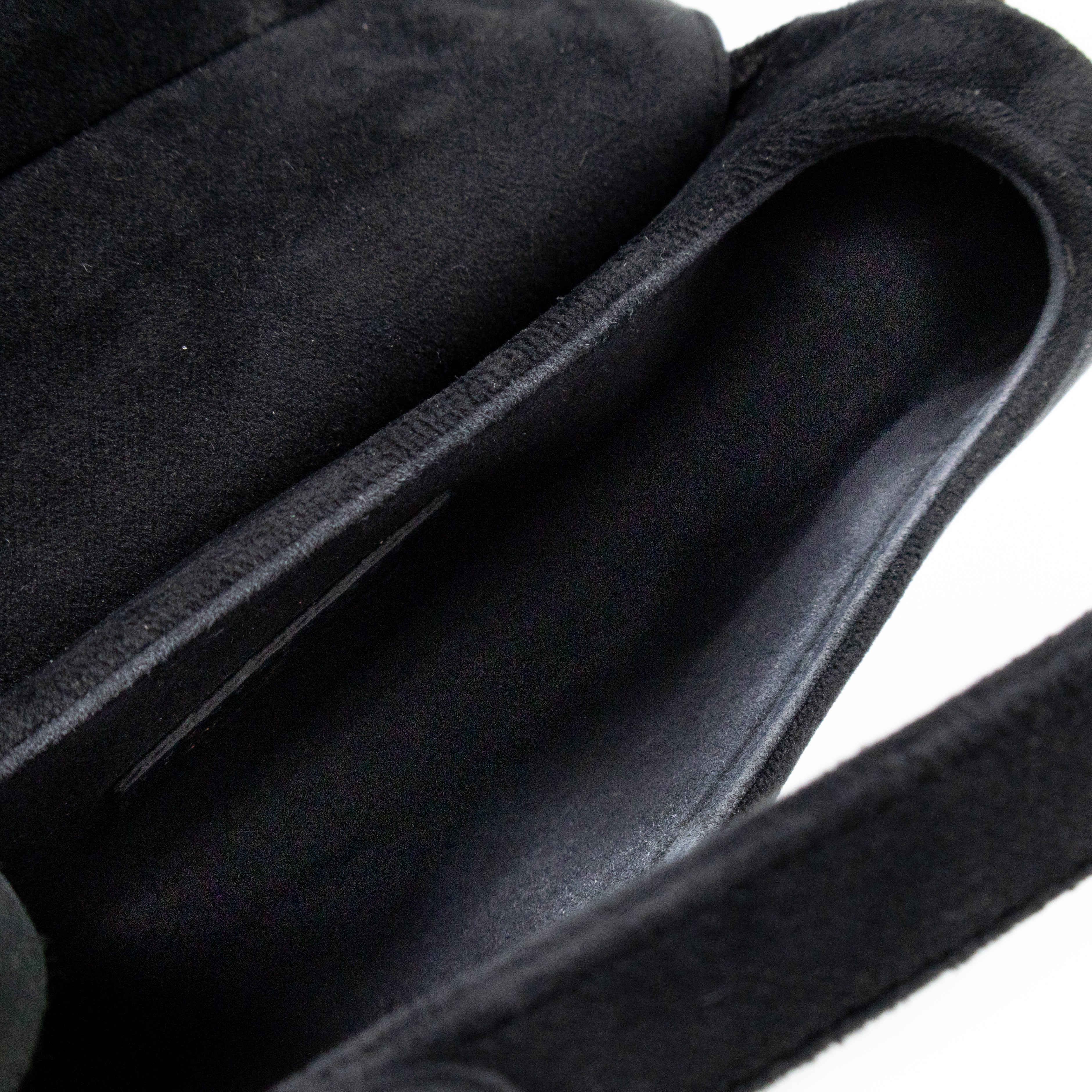 Mini Saddle Bag Crystal & Black Velvet