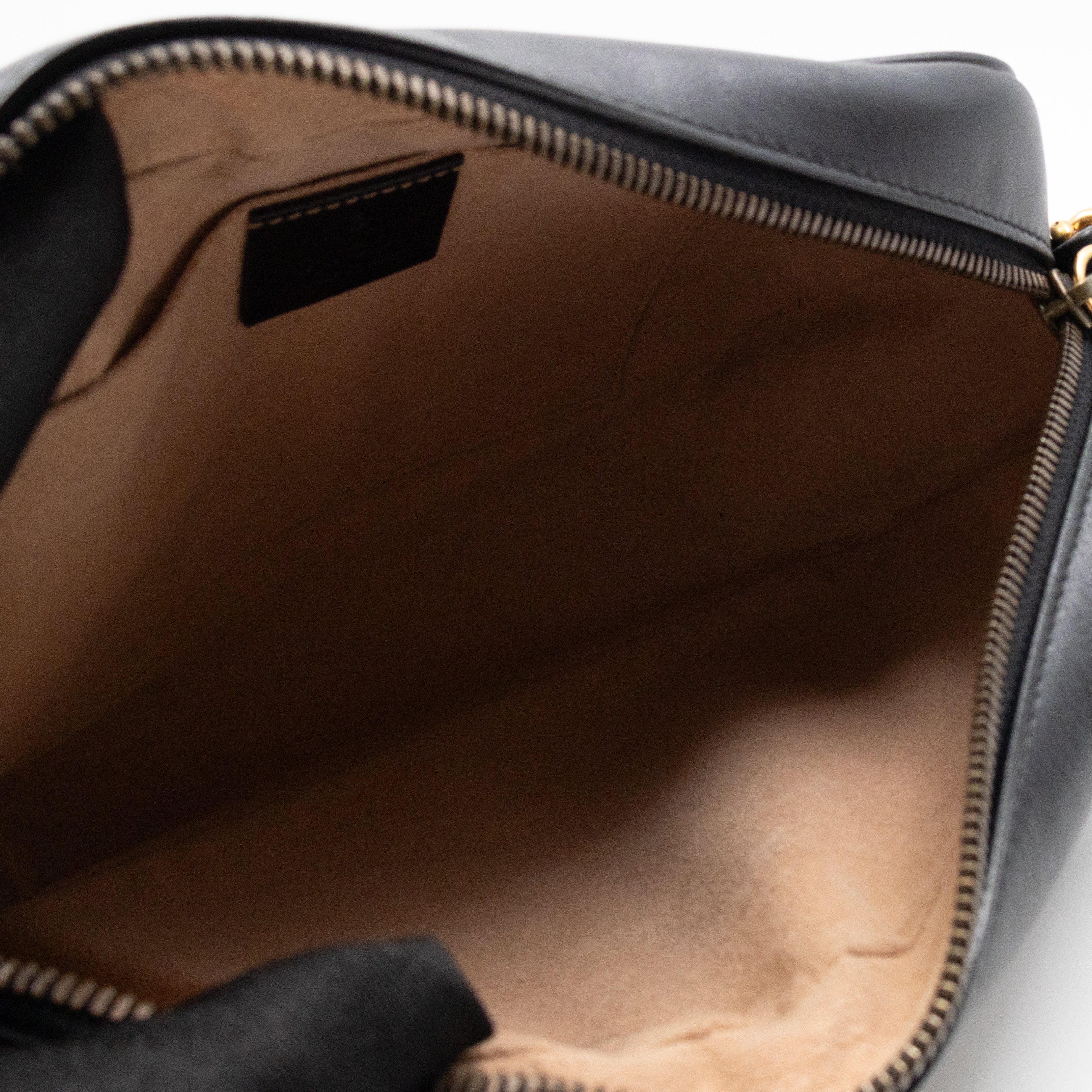 GG Marmont Small Matelasse Black Leather