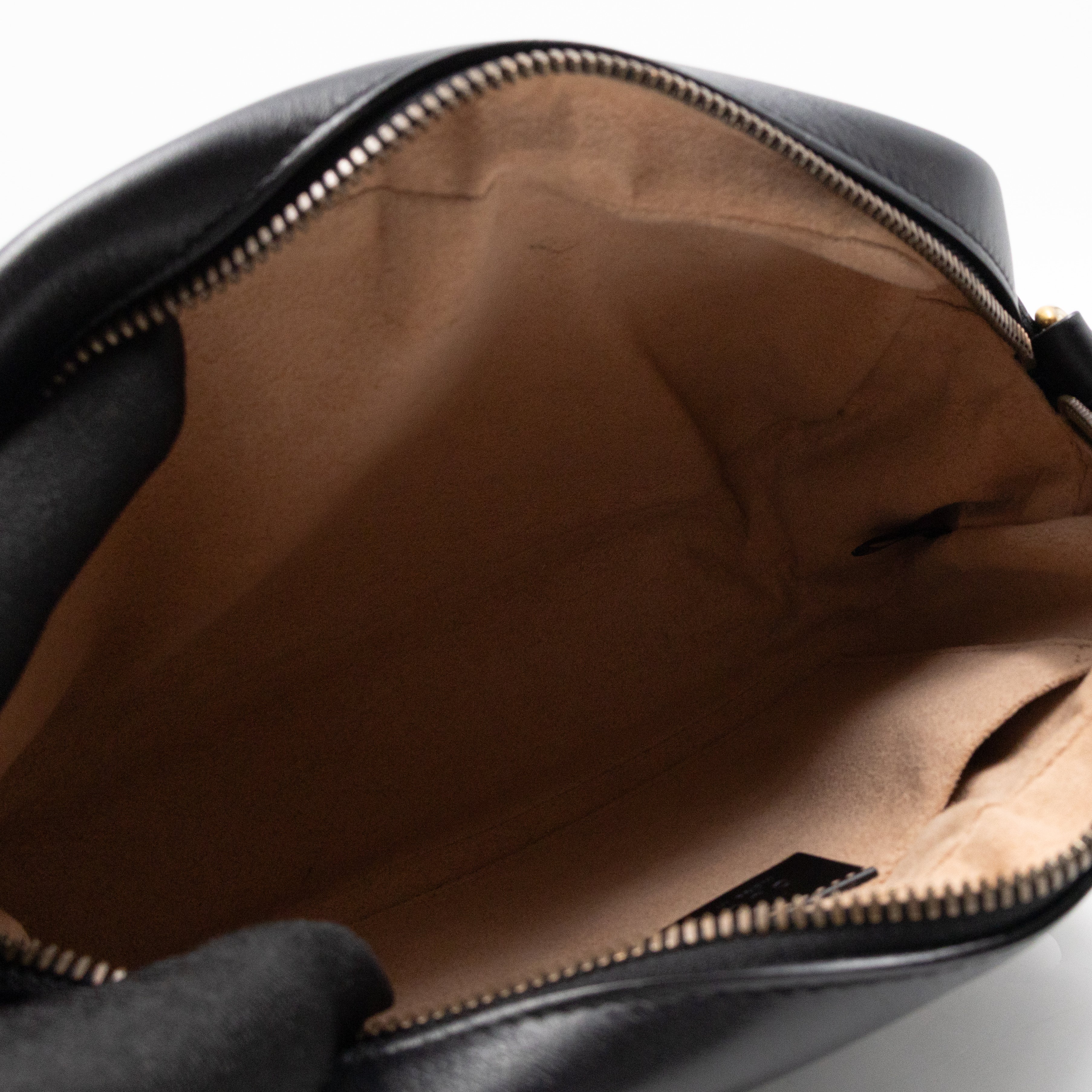 GG Marmont Small Matelasse Black Leather