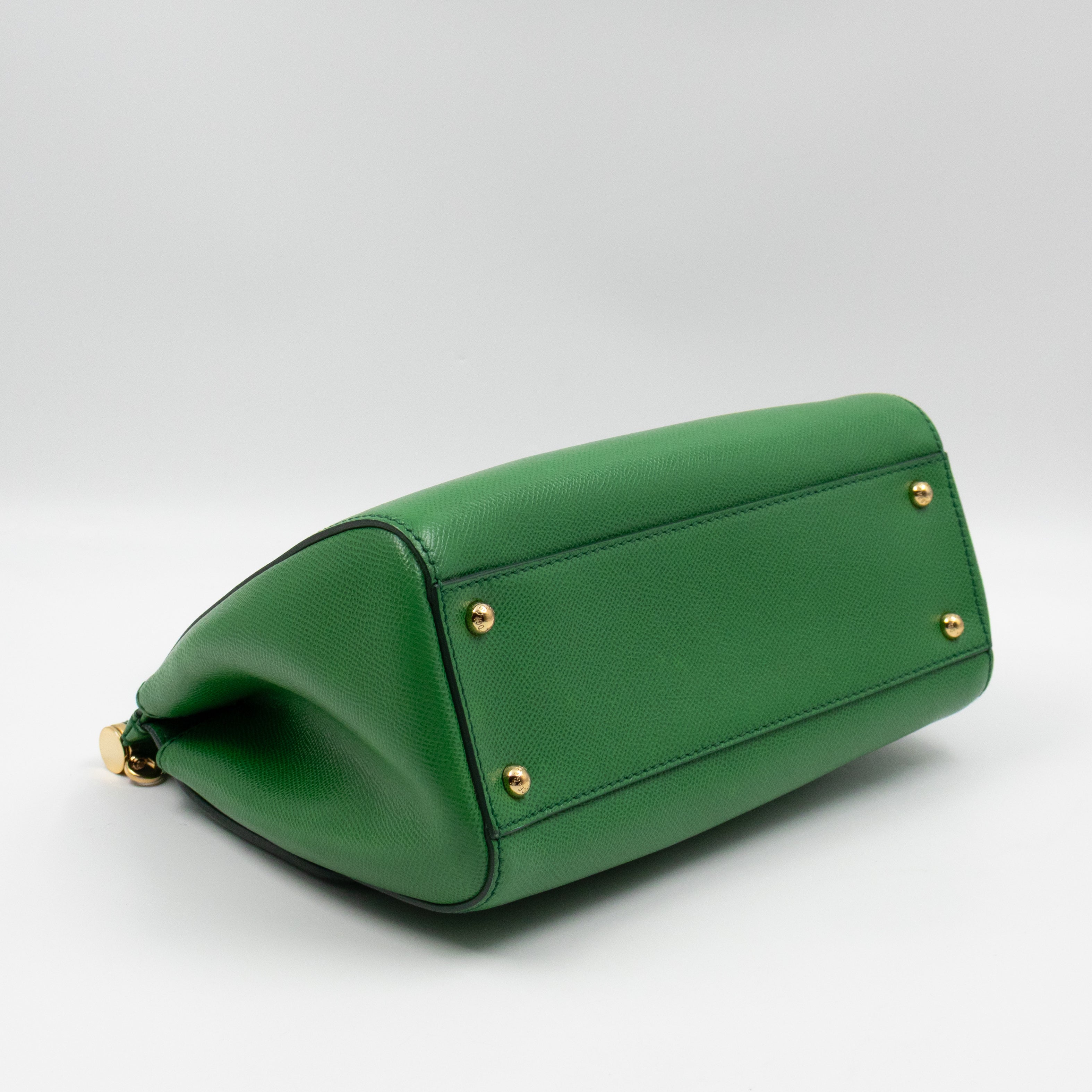 Sicily Medium Green Dauphine Leather