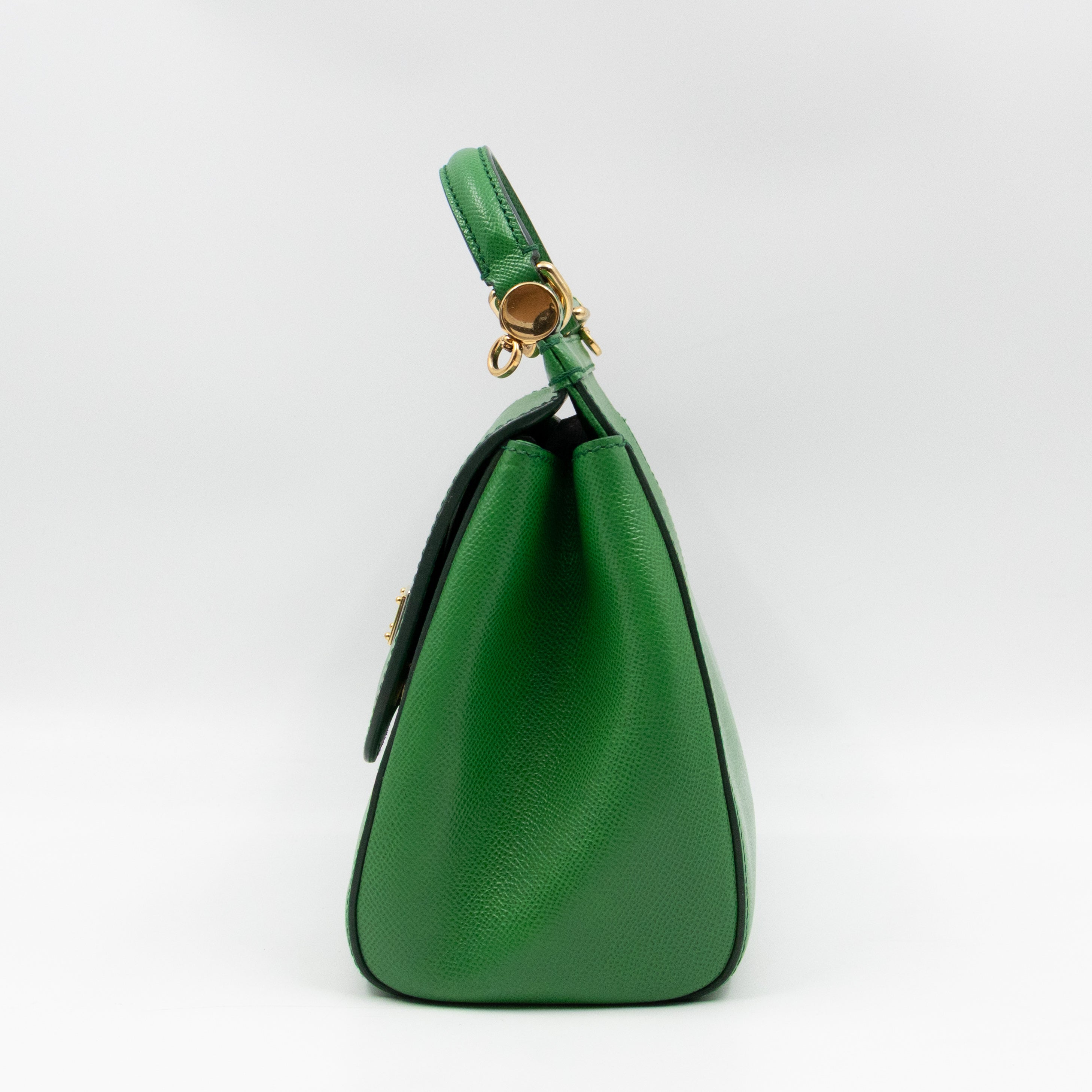 Sicily Medium Green Dauphine Leather