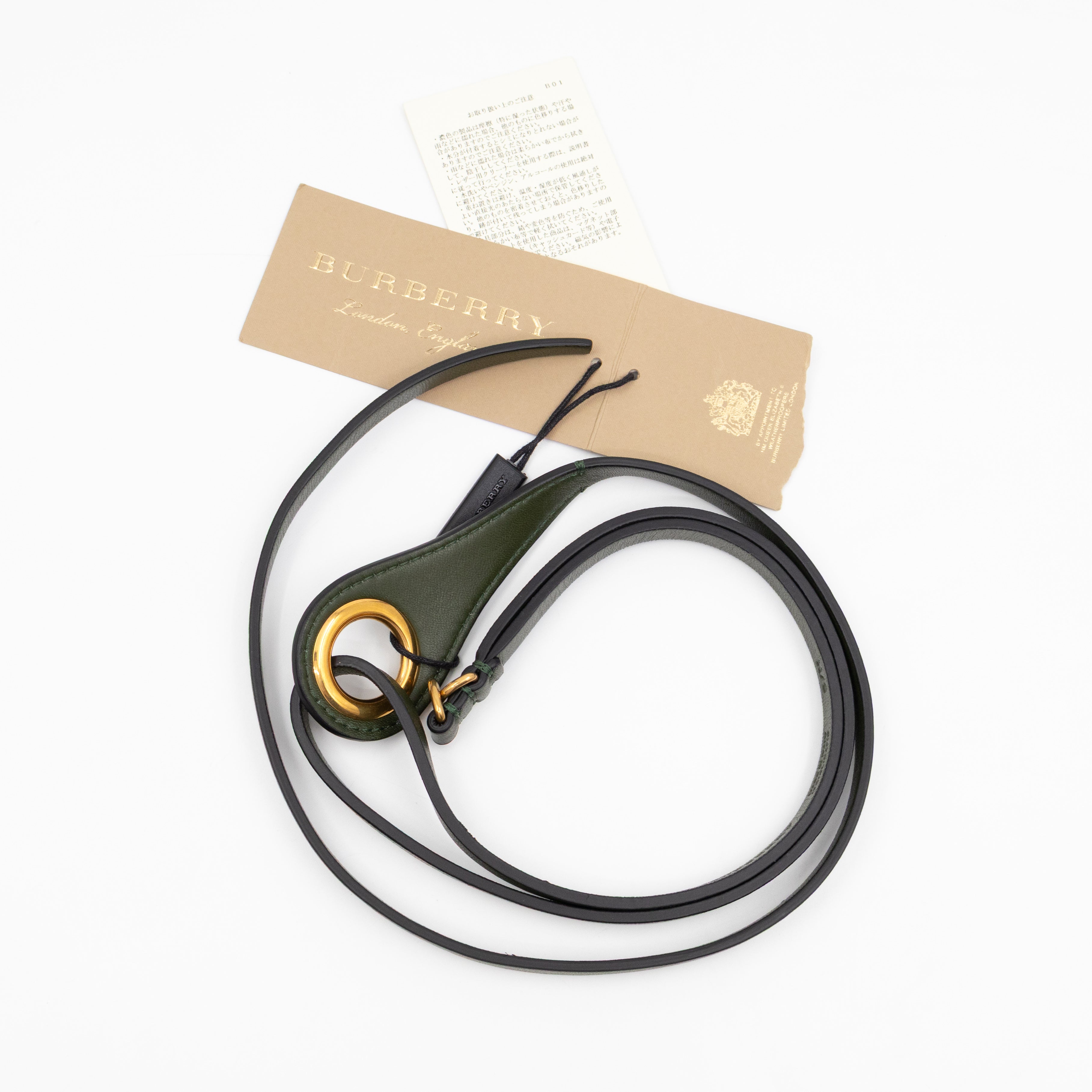 Grommet Detail Lambskin Belt Dark Olive