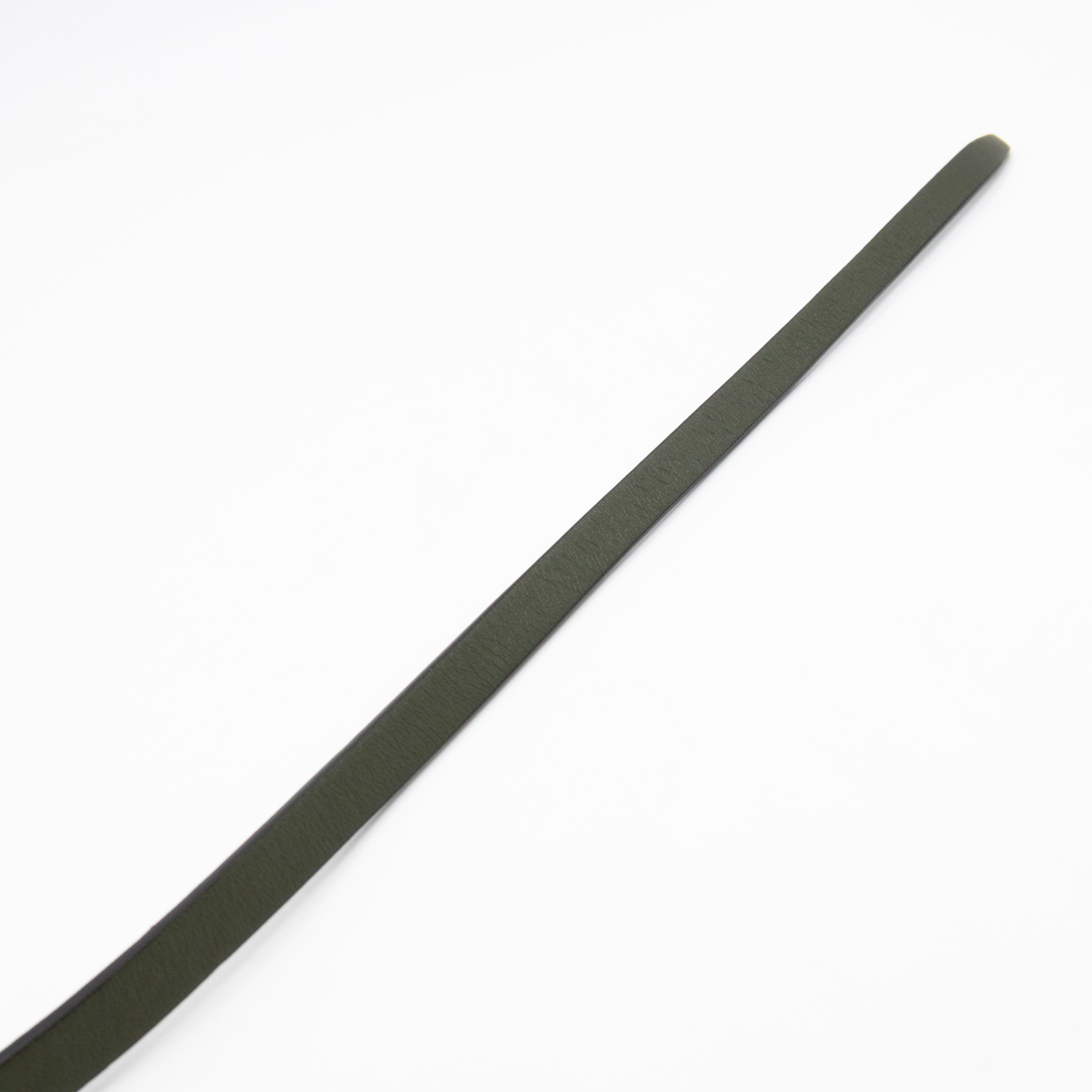 Grommet Detail Lambskin Belt Dark Olive