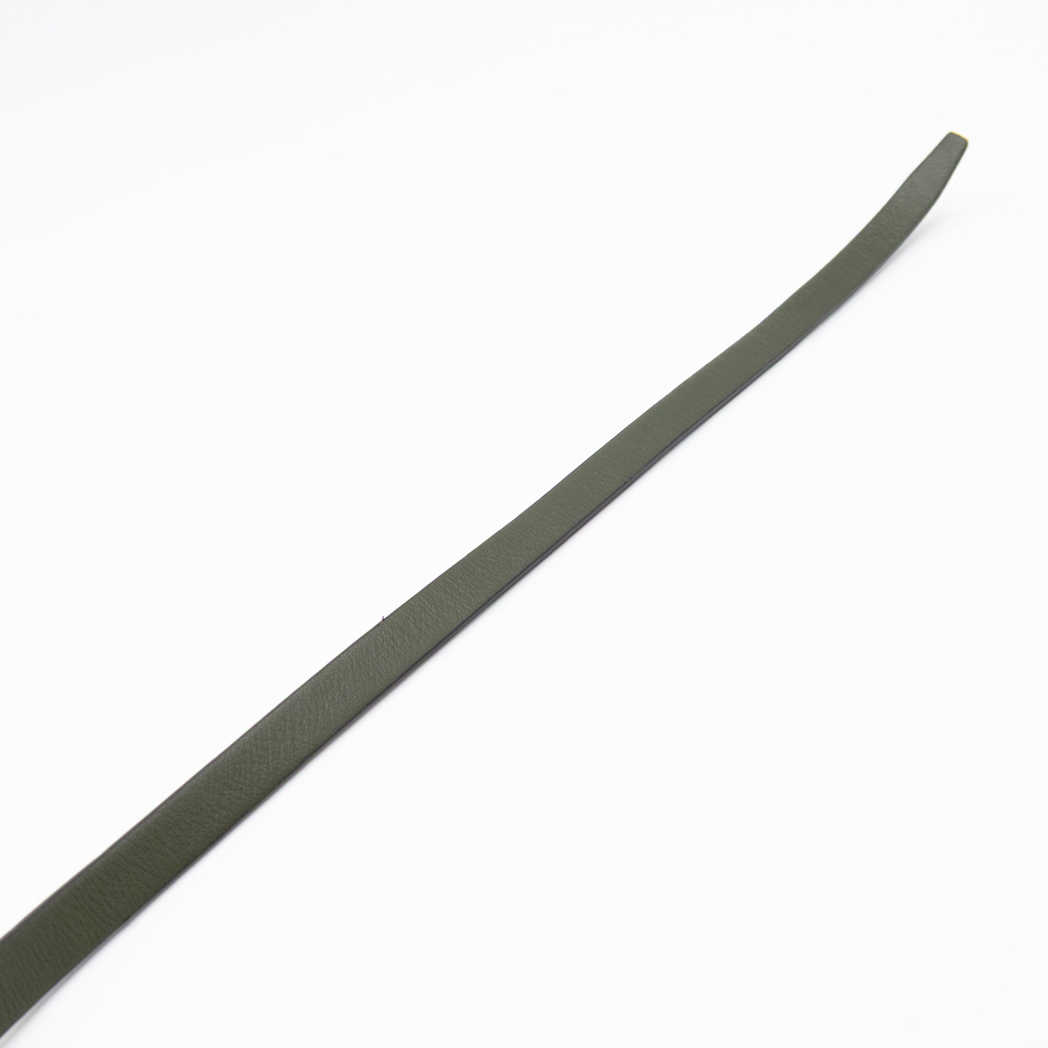Grommet Detail Lambskin Belt Dark Olive