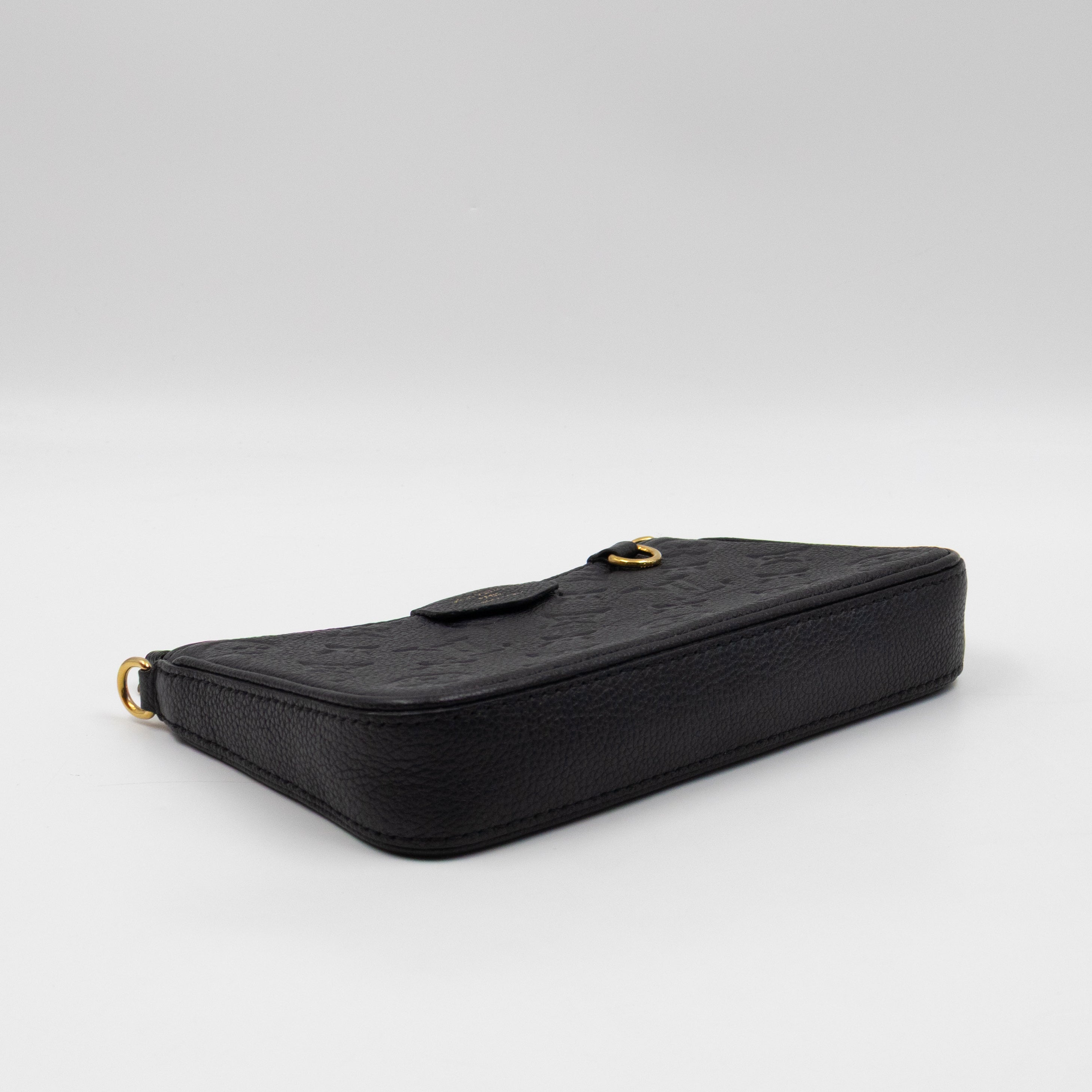 Easy Pouch On Strap Black Monogram Empreinte