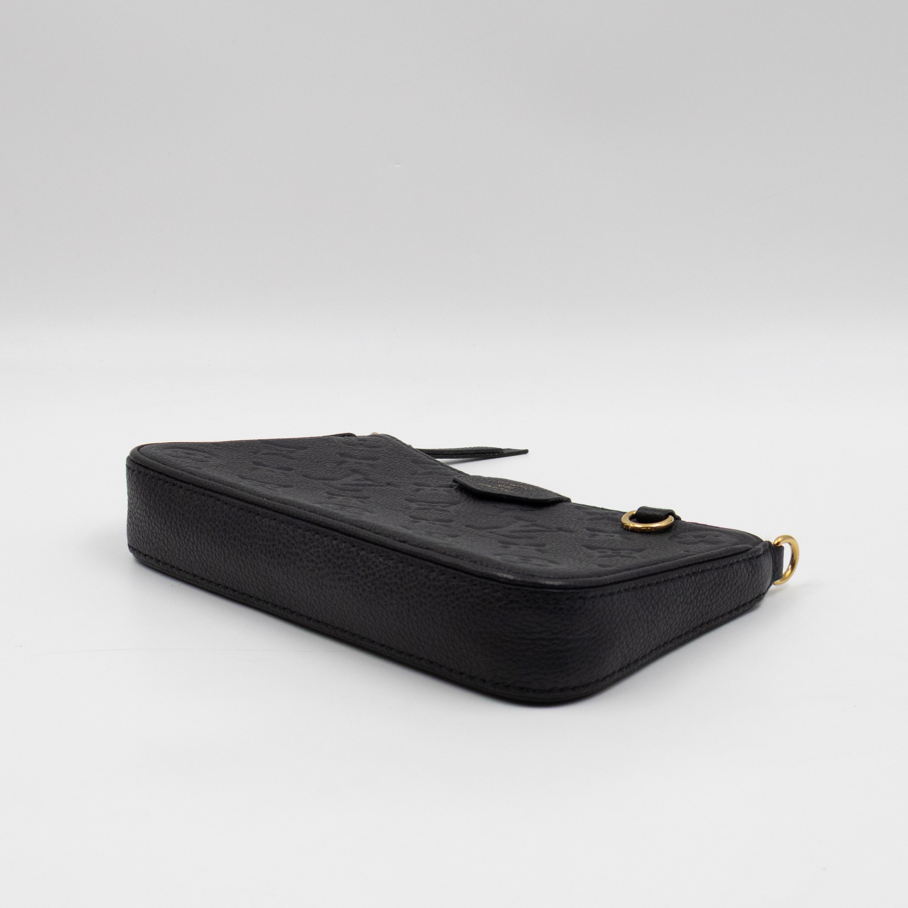 Easy Pouch On Strap Black Monogram Empreinte