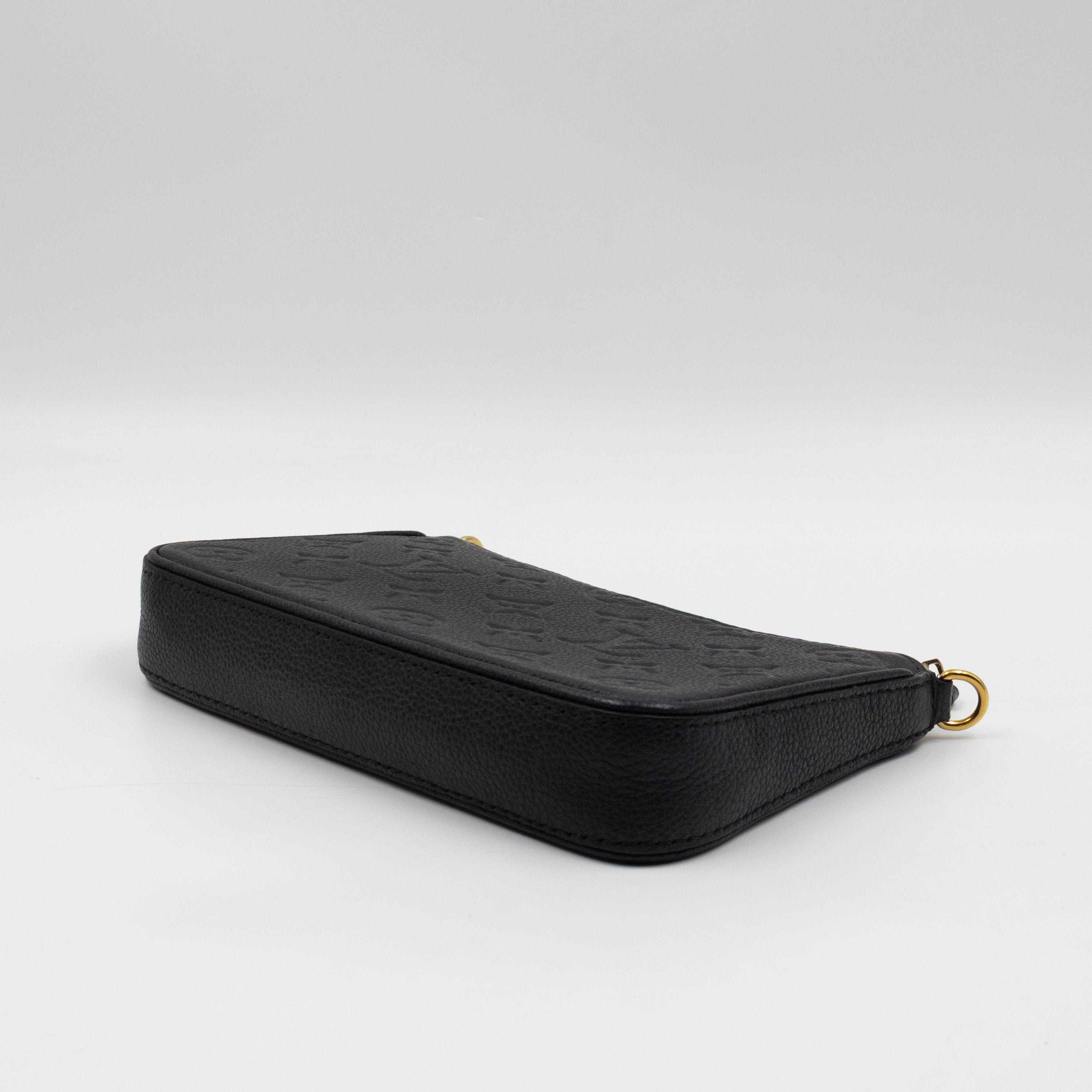 Easy Pouch On Strap Black Monogram Empreinte