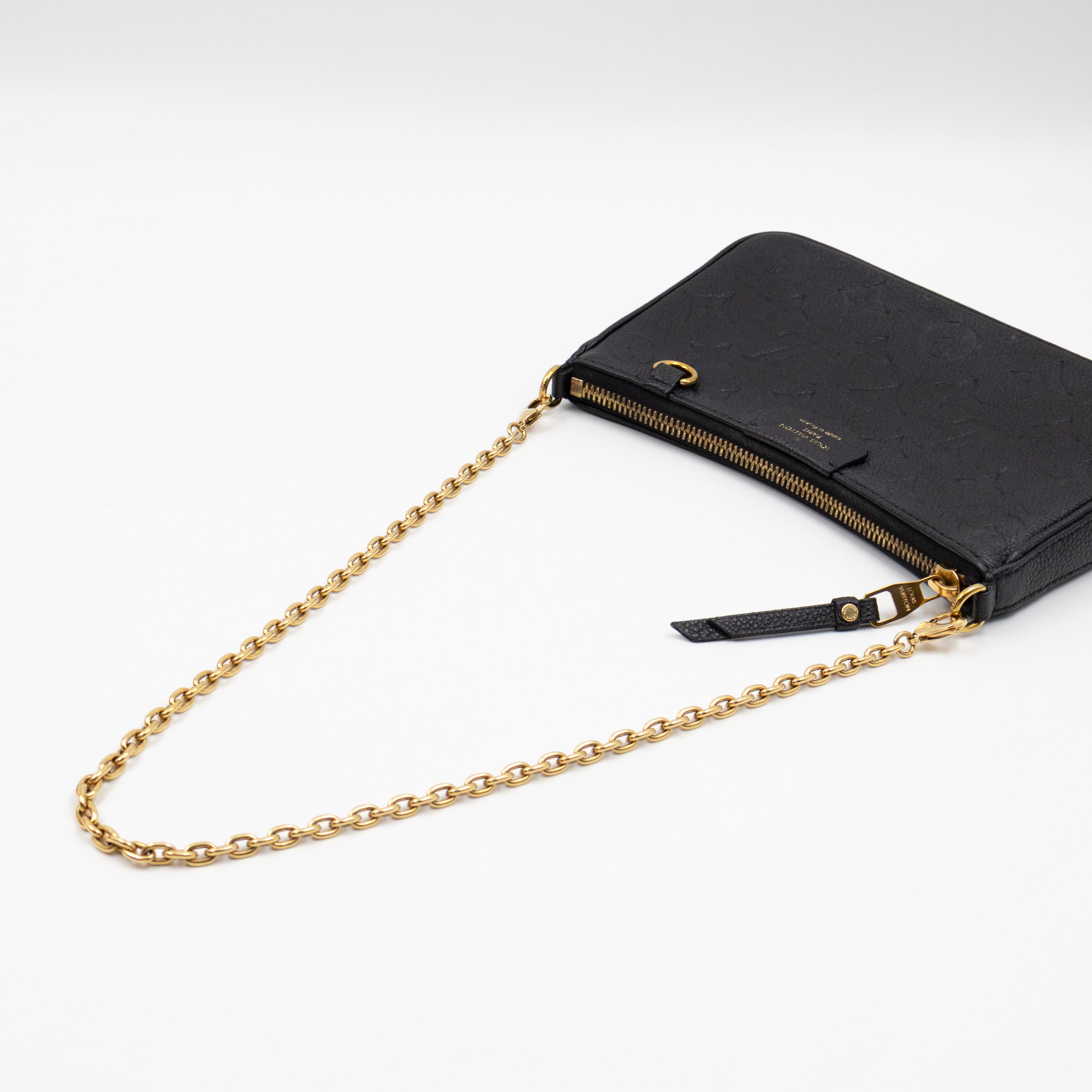 Easy Pouch On Strap Black Monogram Empreinte