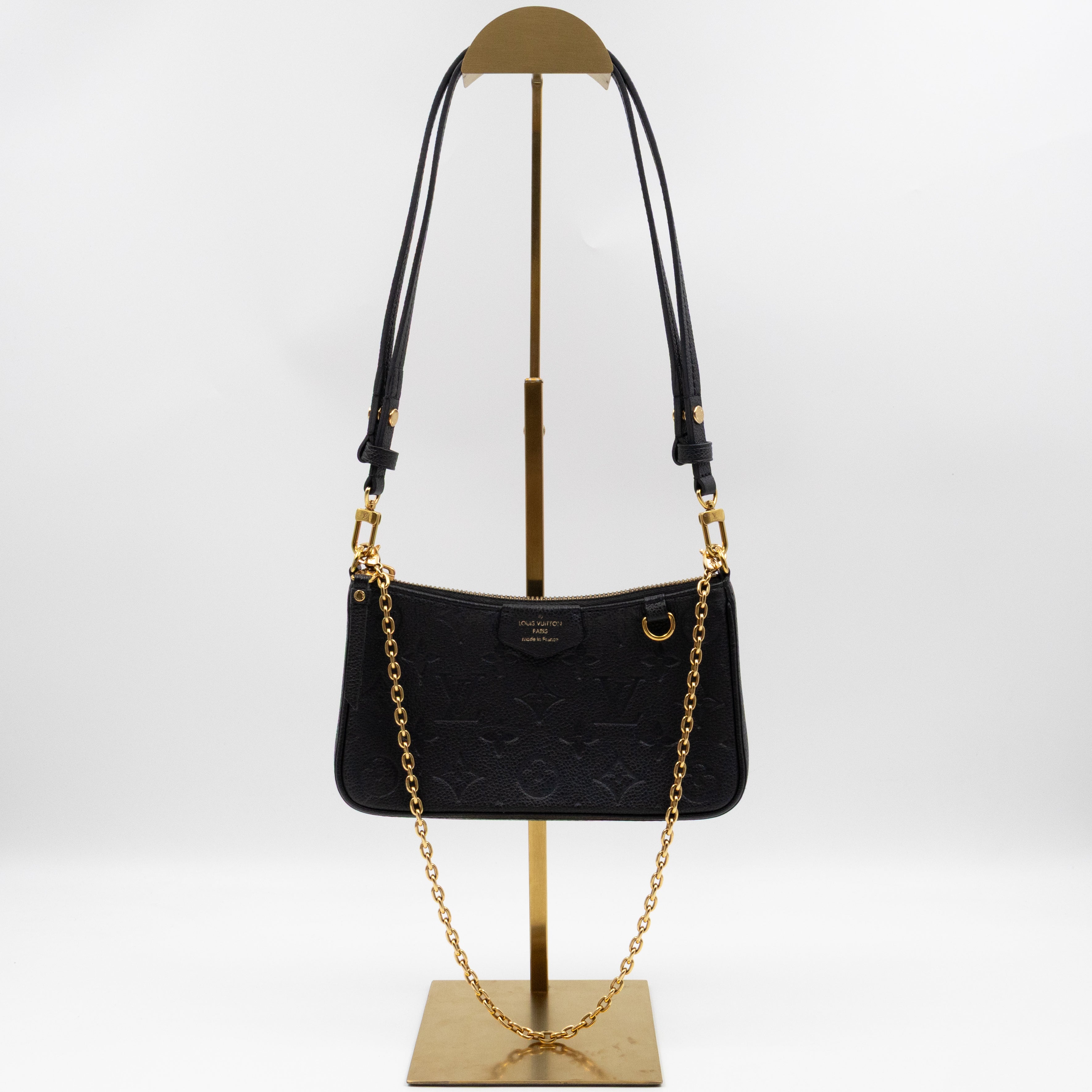 Easy Pouch On Strap Black Monogram Empreinte