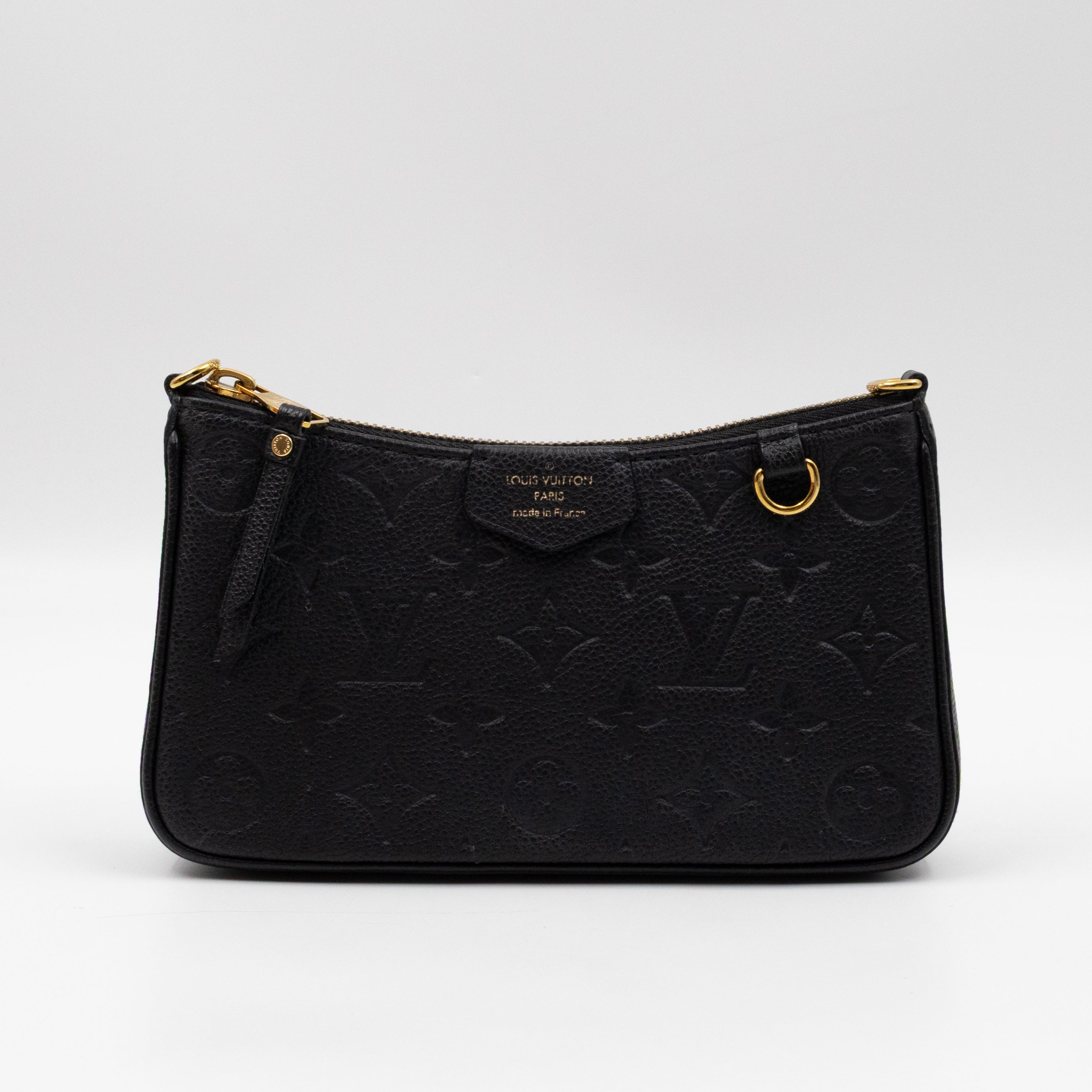 Easy Pouch On Strap Black Monogram Empreinte