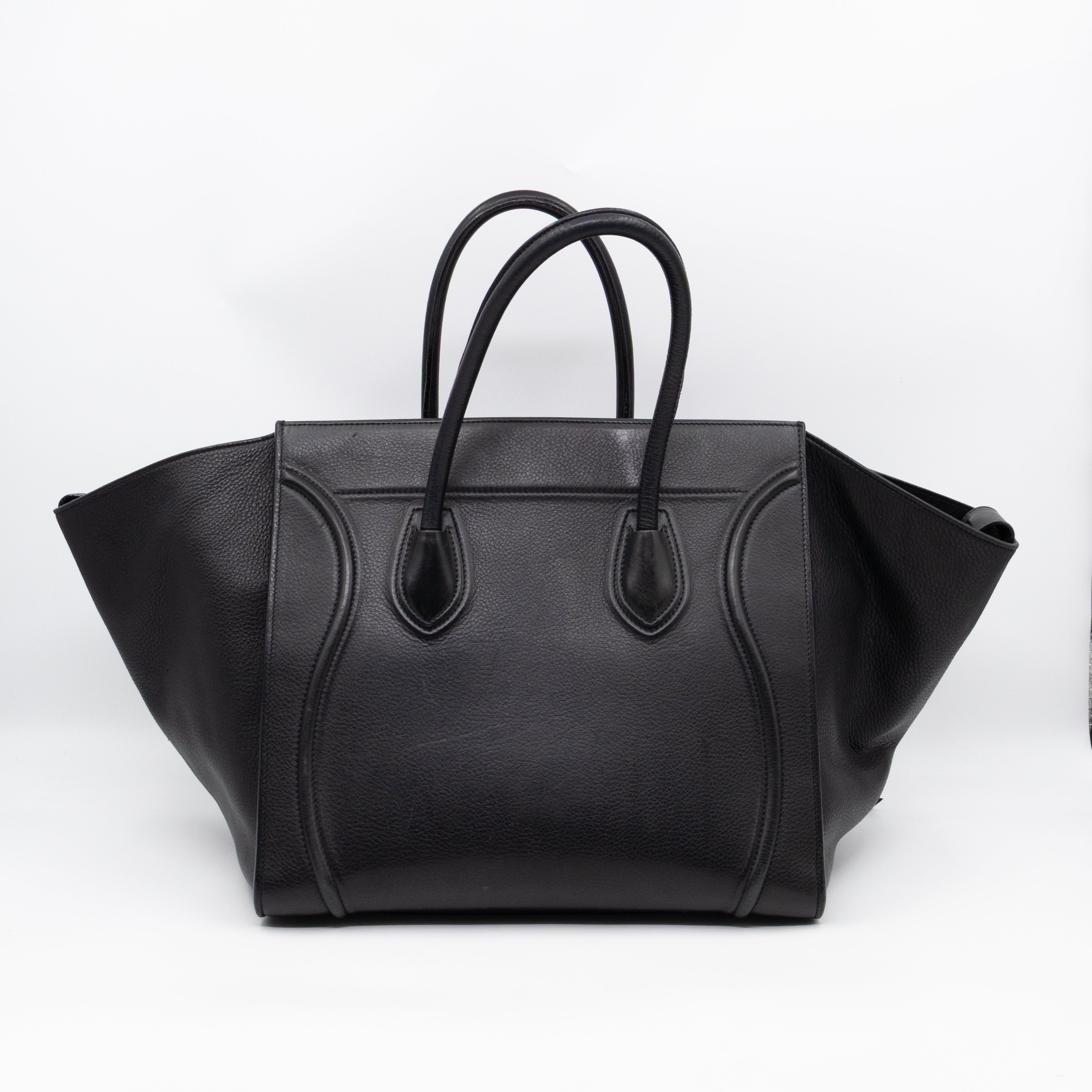 Phantom Medium Luggage Black Leather