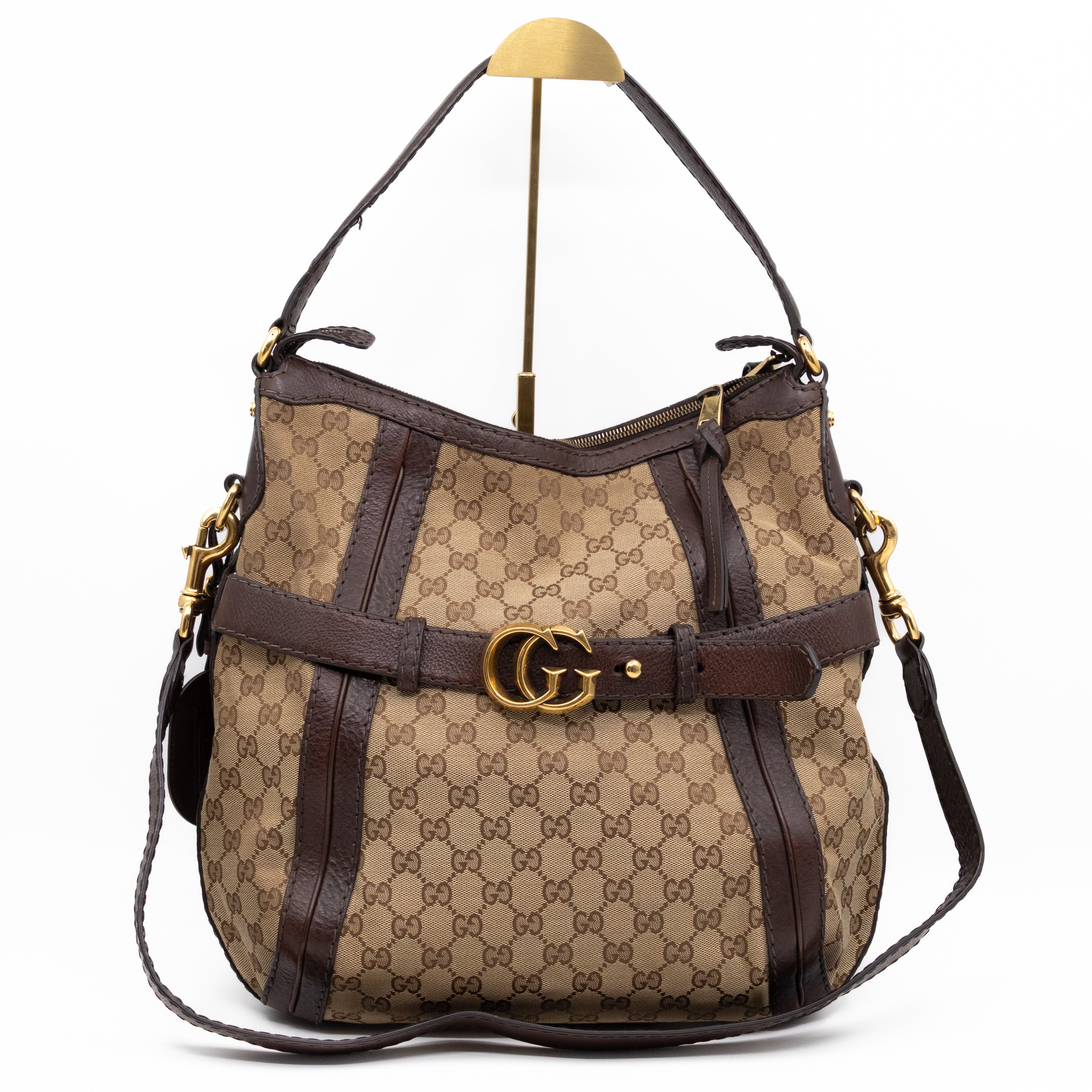 GG Running Hobo Bag Brown