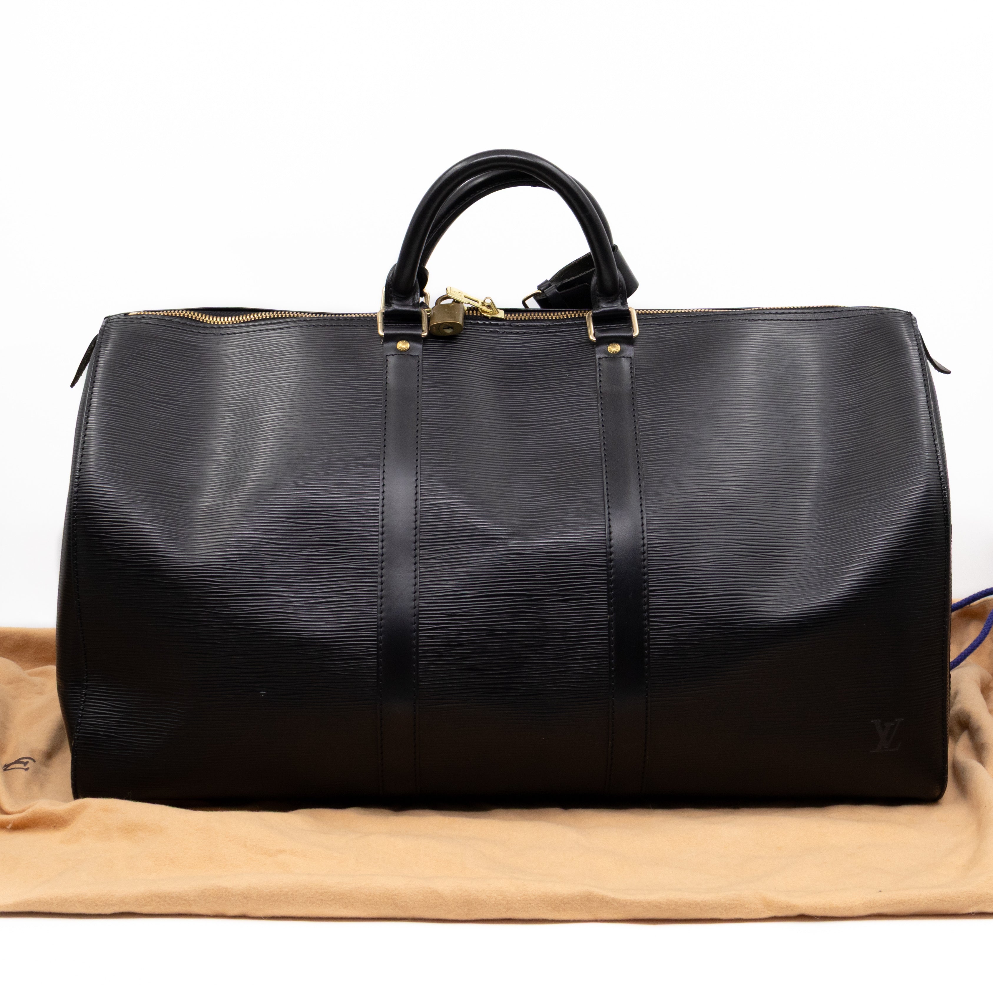 Keepall 50 Black Epi Leather