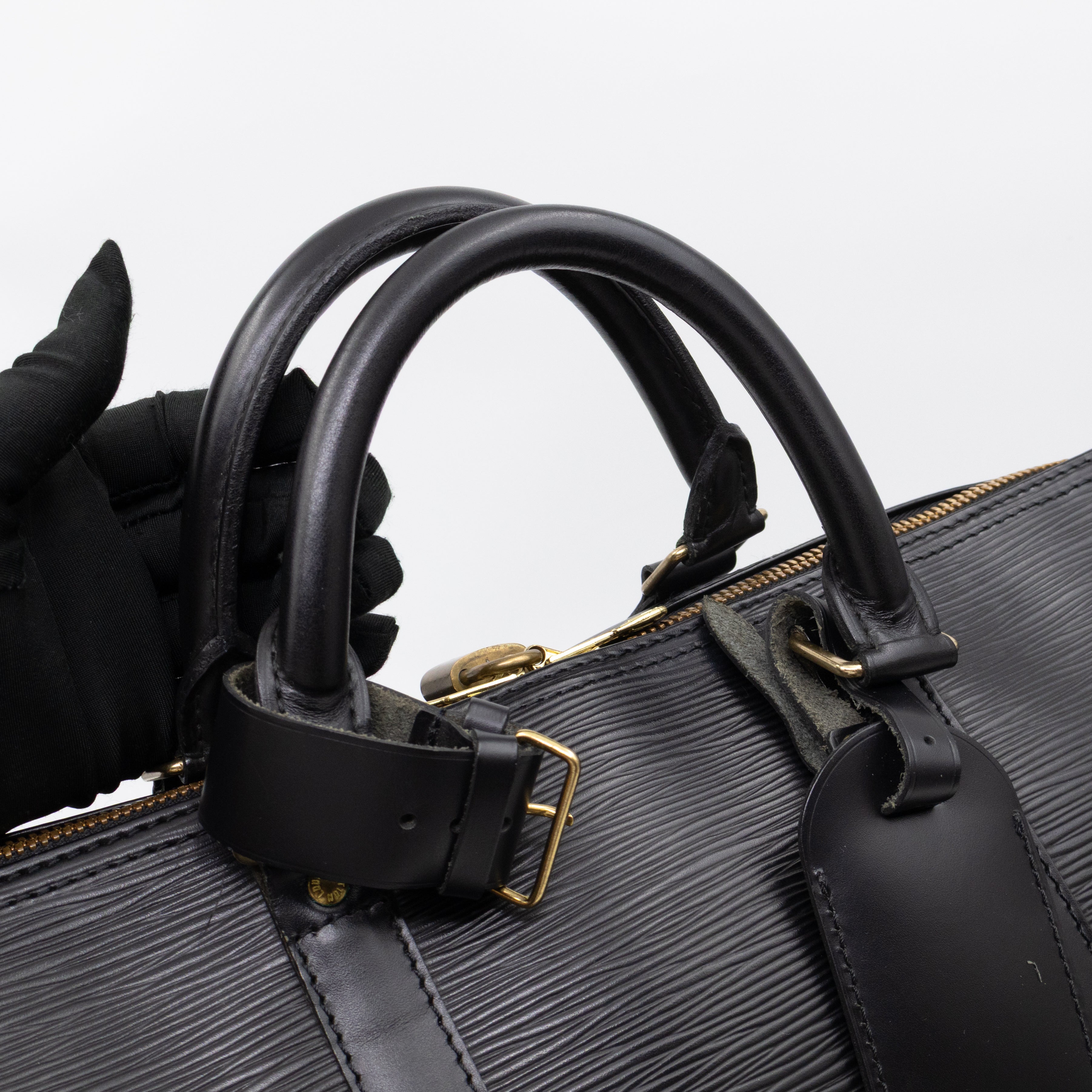 Keepall 50 Black Epi Leather