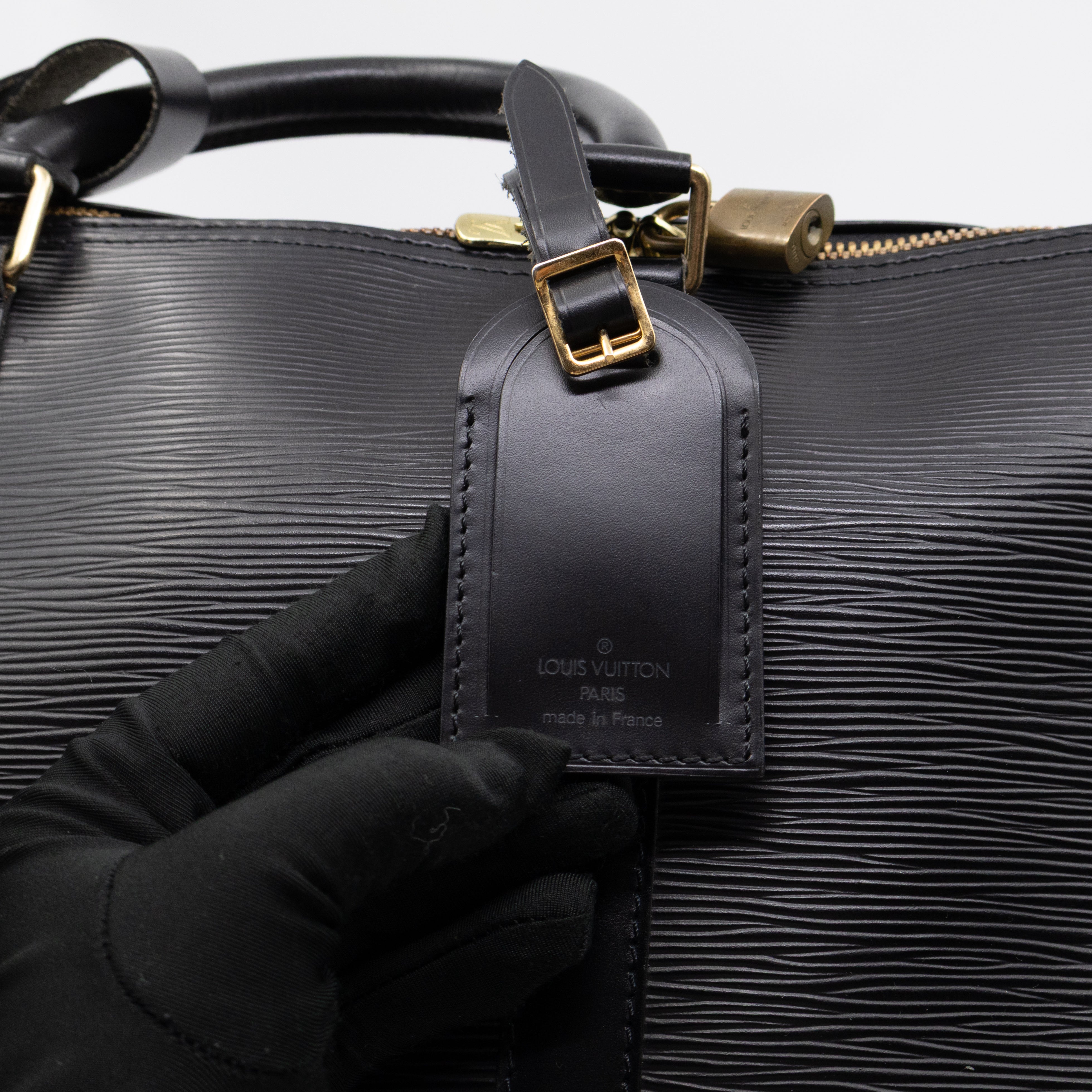 Keepall 50 Black Epi Leather