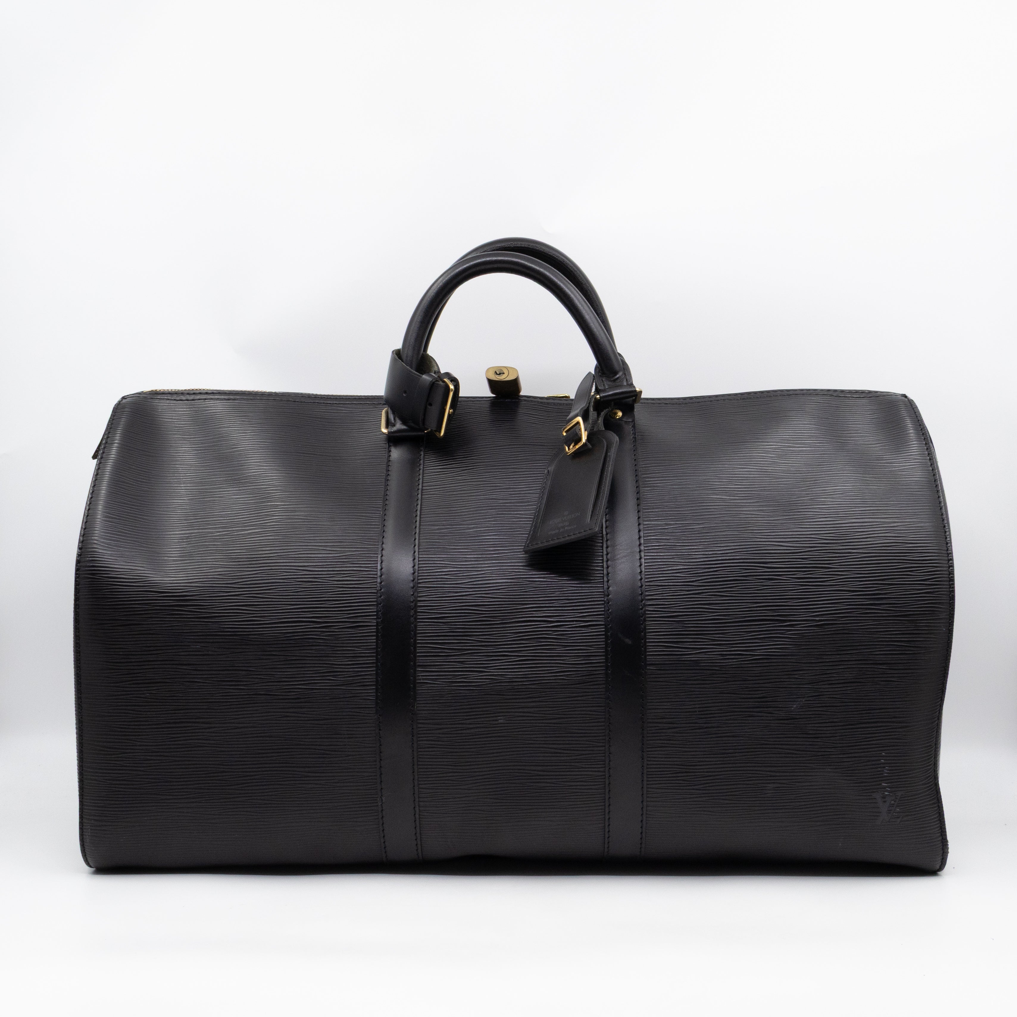 Keepall 50 Black Epi Leather