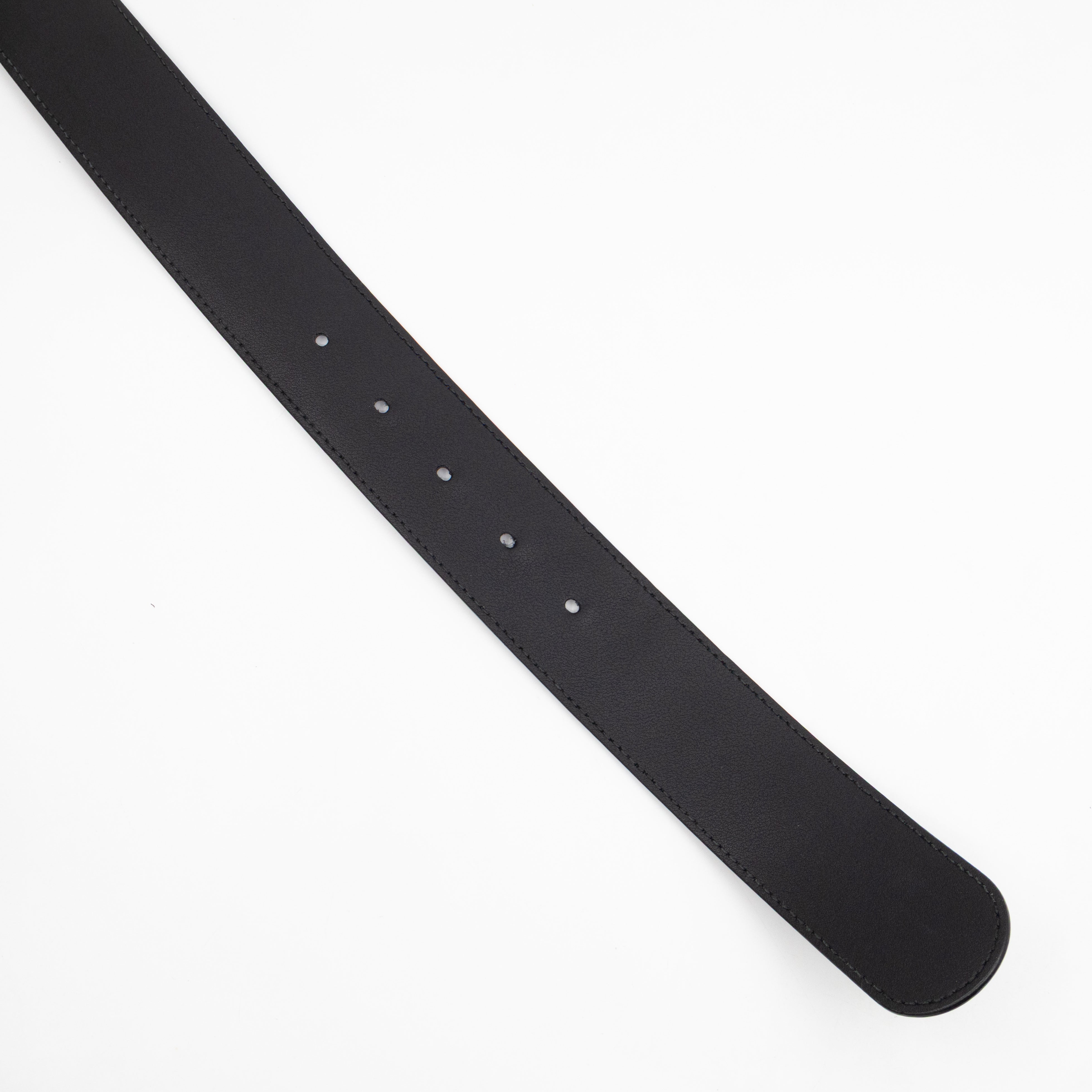 GG Marmont Wide Black Leather Belt 85/34