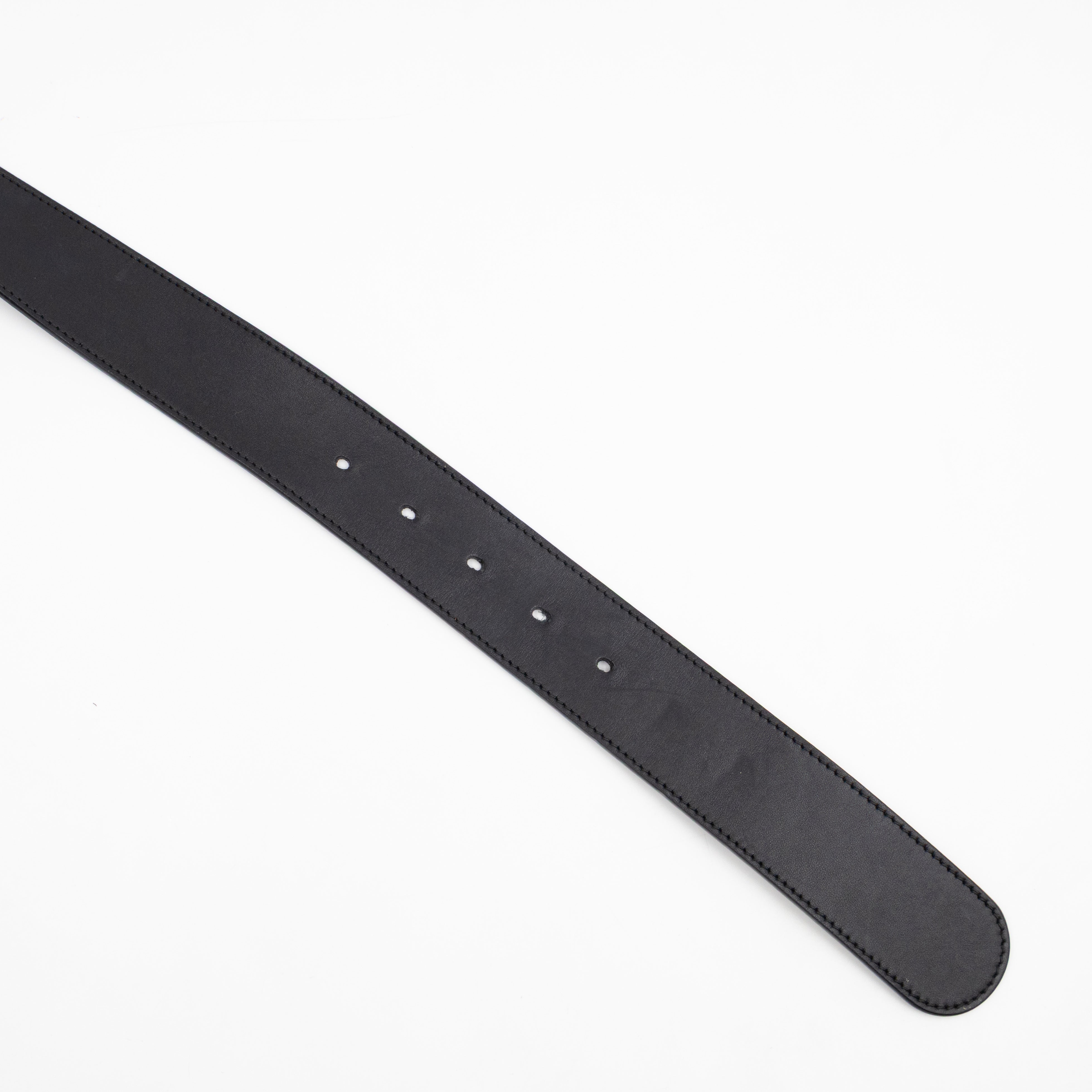 GG Marmont Wide Black Leather Belt 85/34