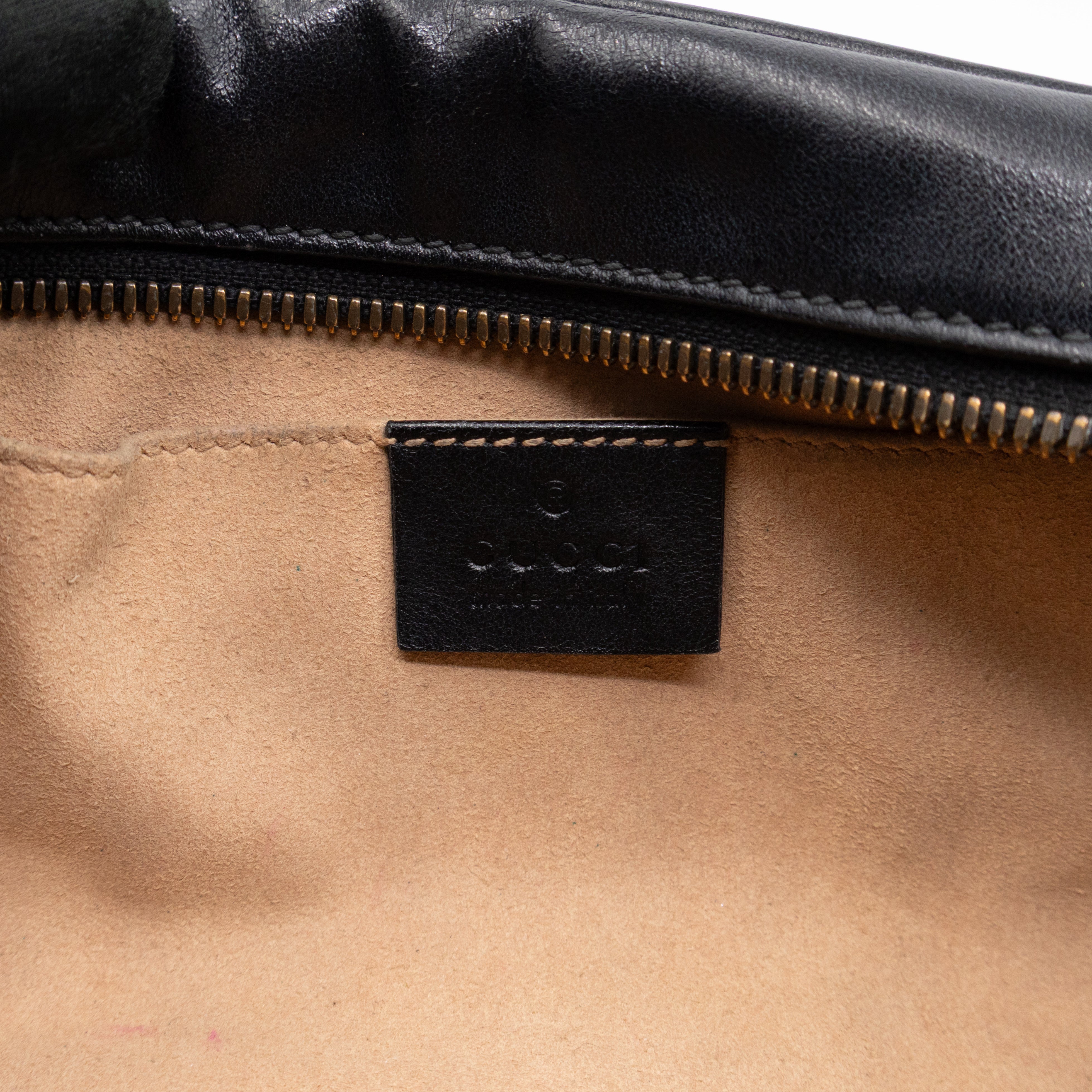 GG Marmont Small Matelasse Black Leather
