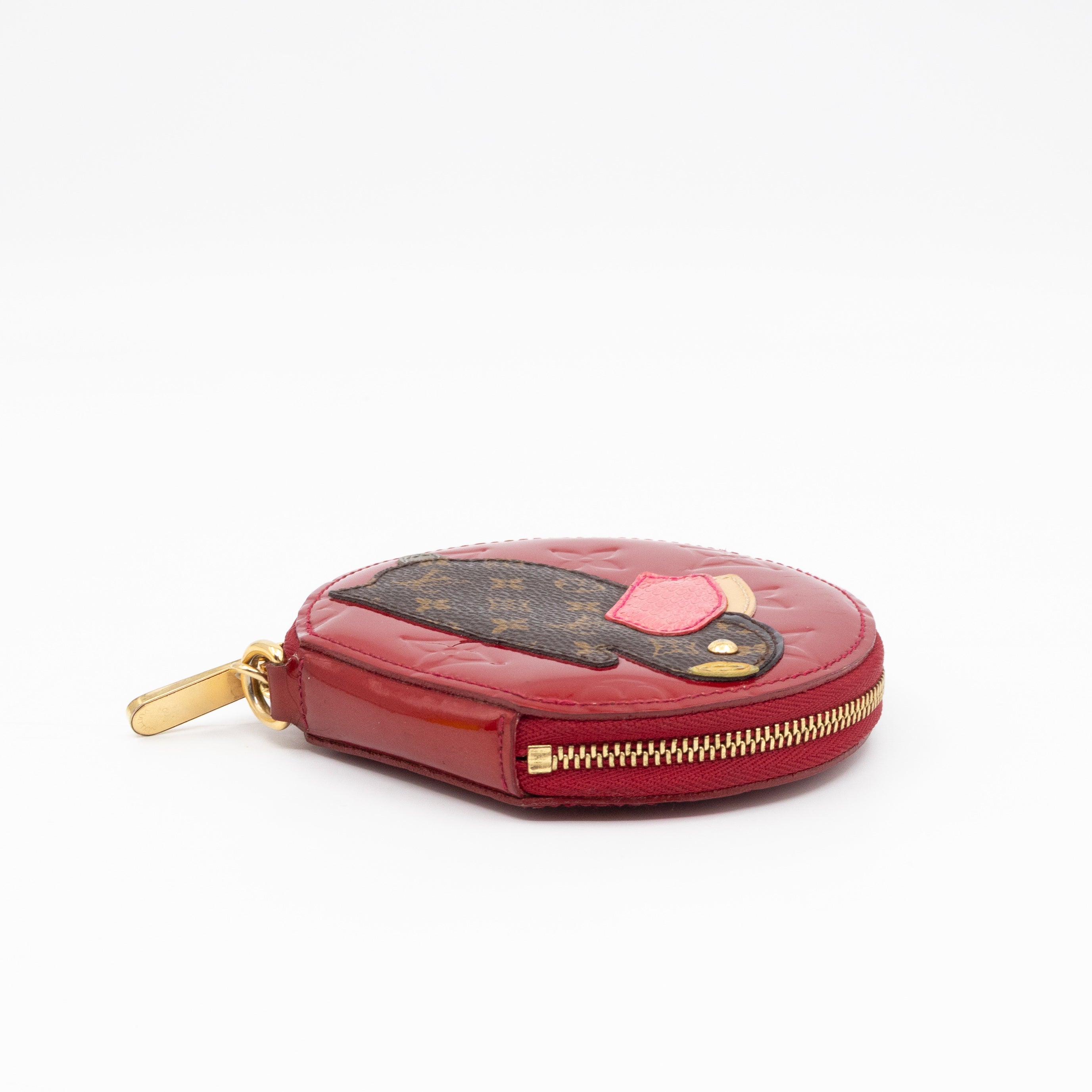 Coin Purse Animaux Red Vernis