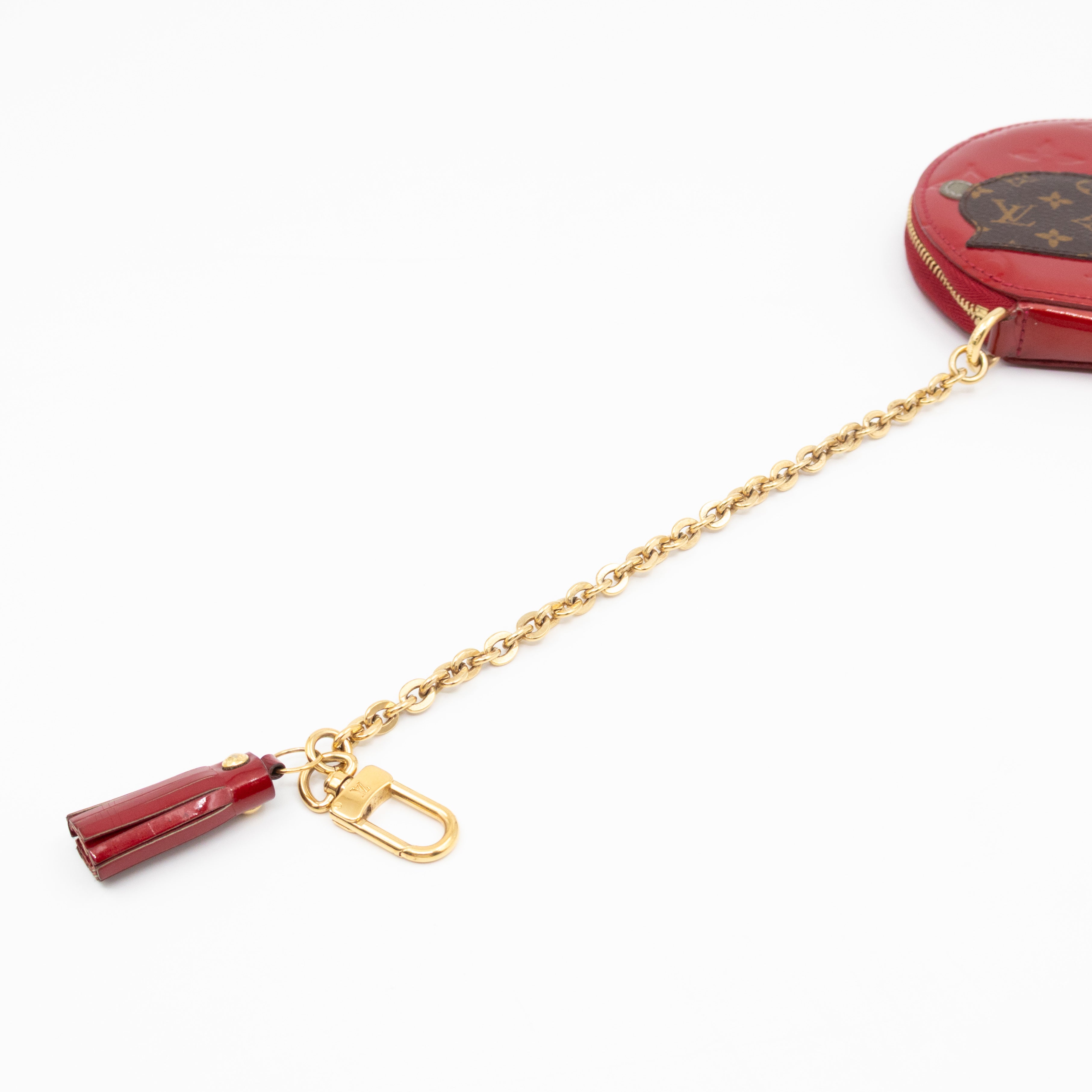 Coin Purse Animaux Red Vernis