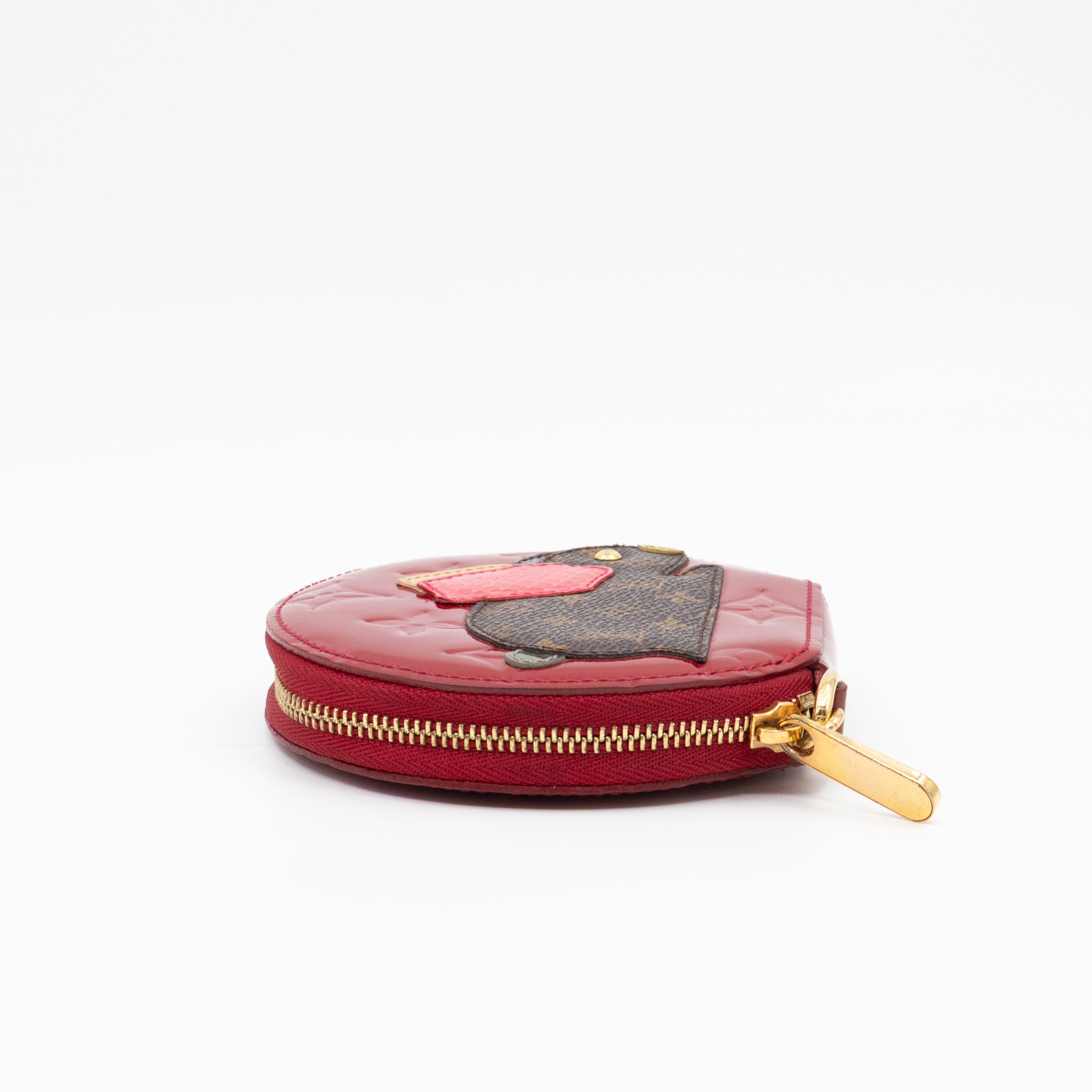 Coin Purse Animaux Red Vernis