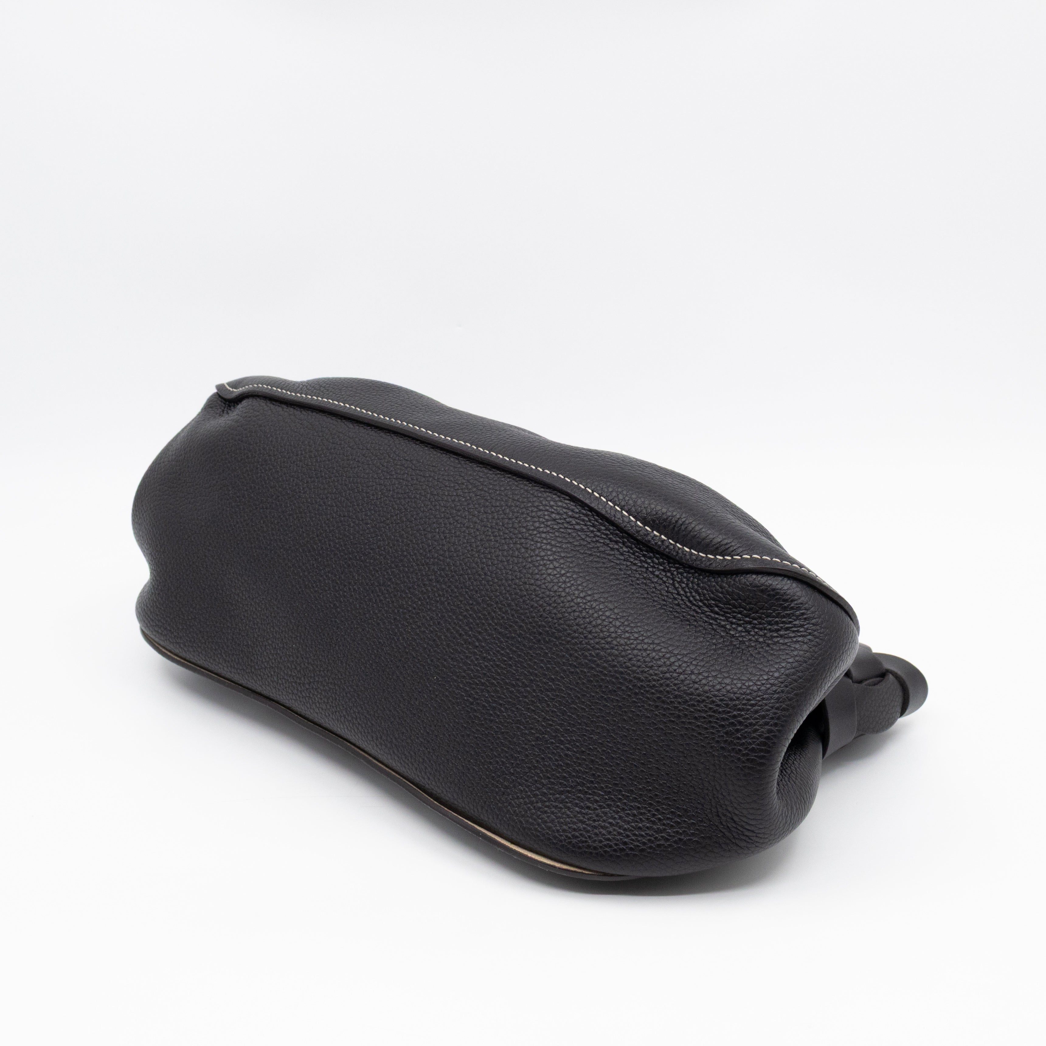 Darryl Clutch Black Grained Leather