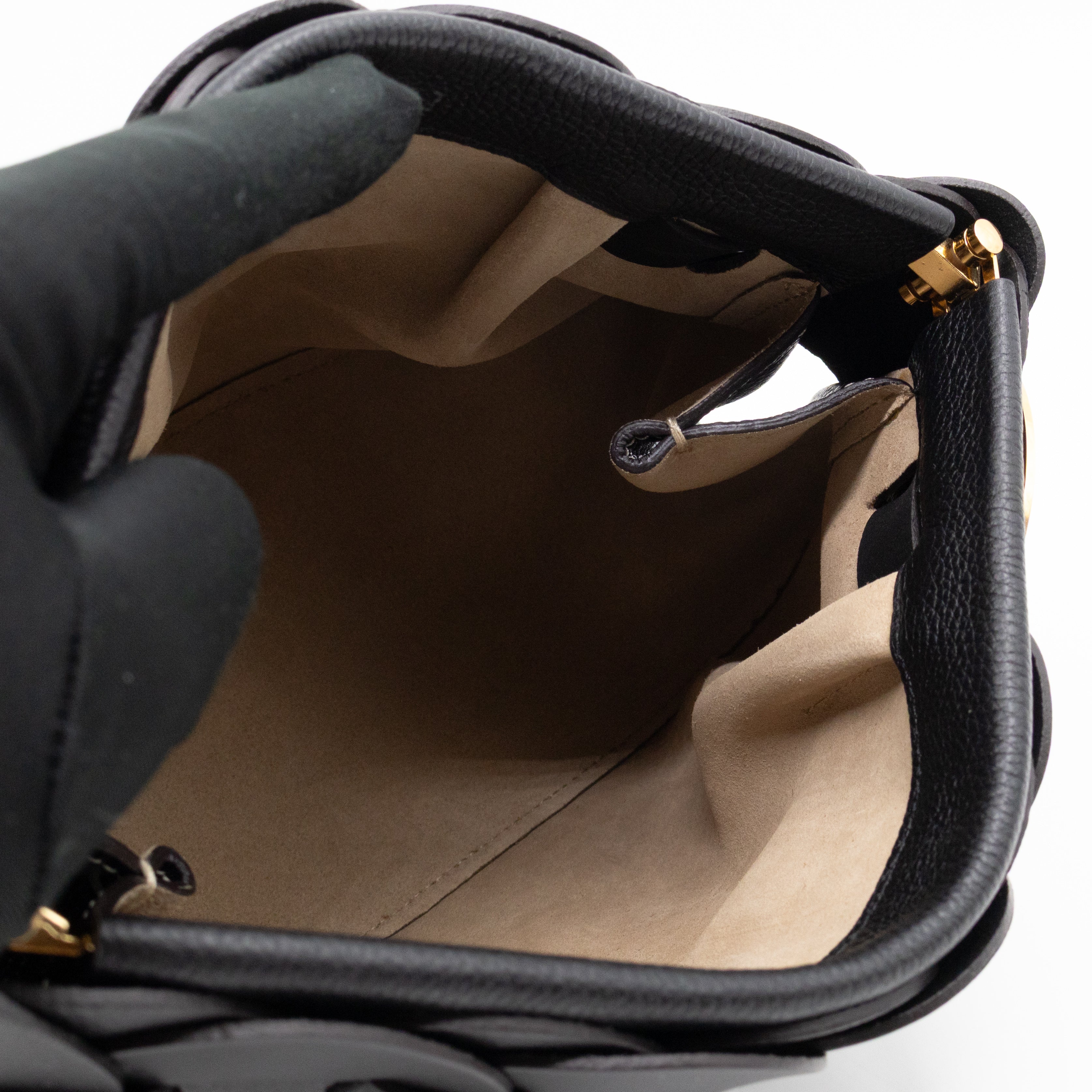 Darryl Clutch Black Grained Leather