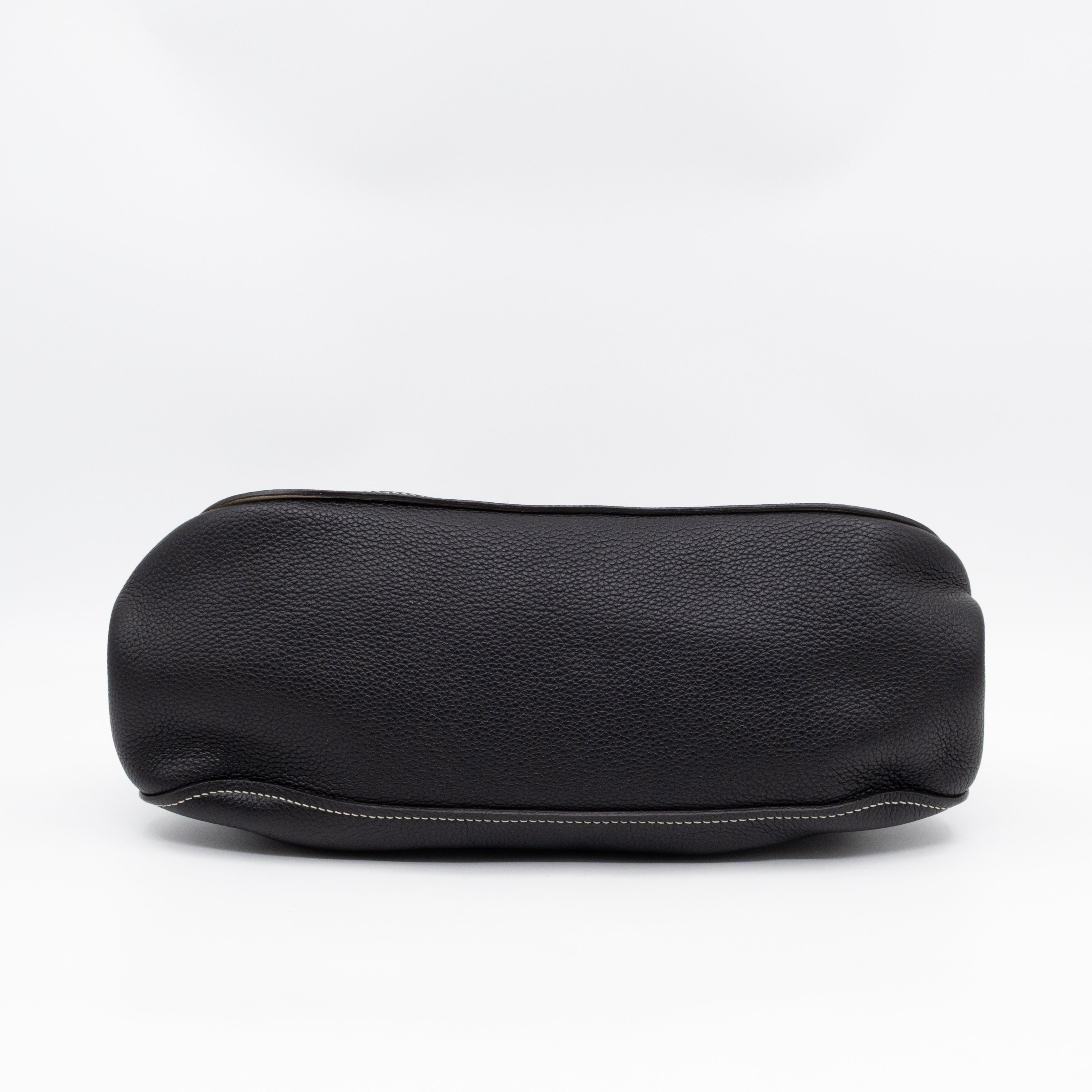 Darryl Clutch Black Grained Leather