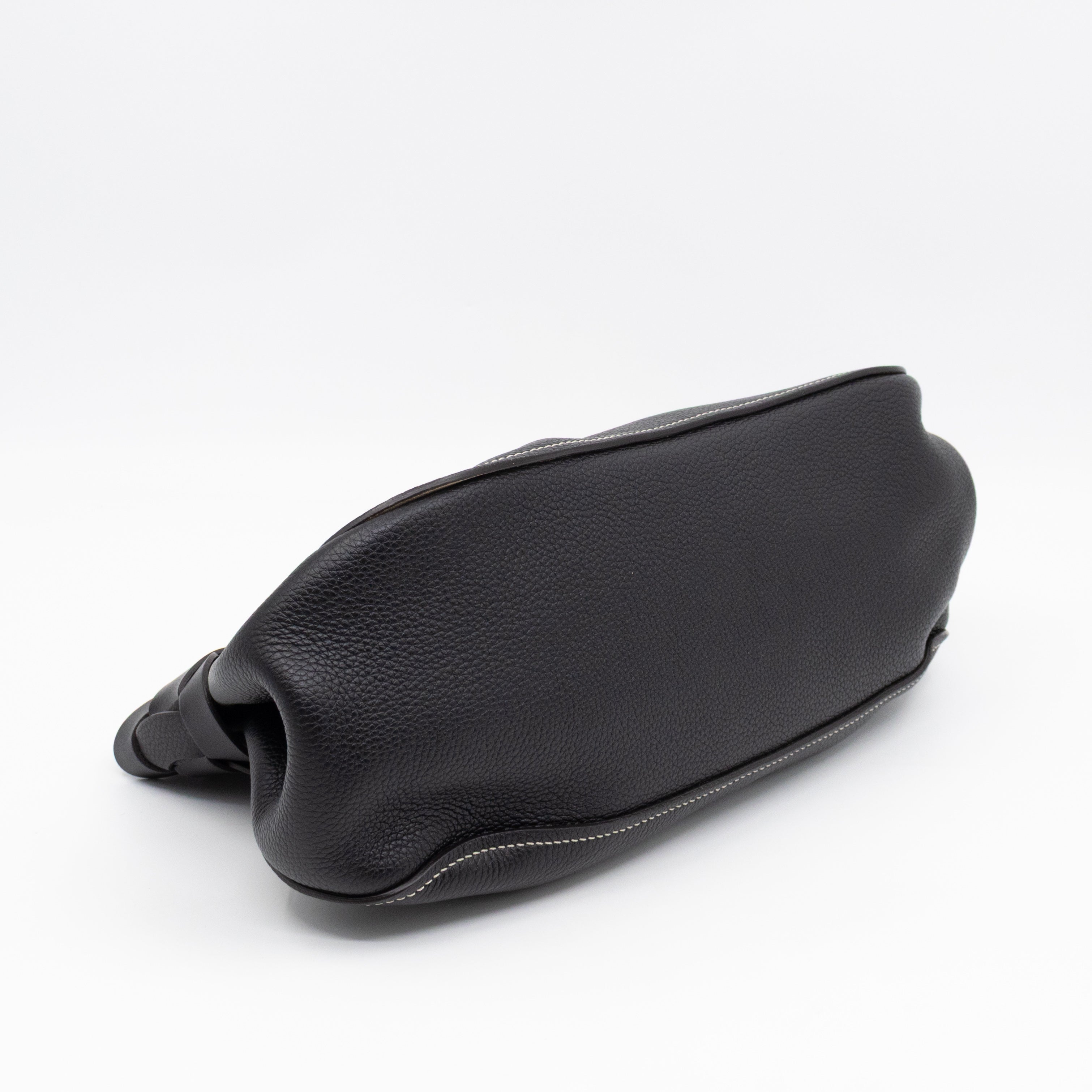 Darryl Clutch Black Grained Leather