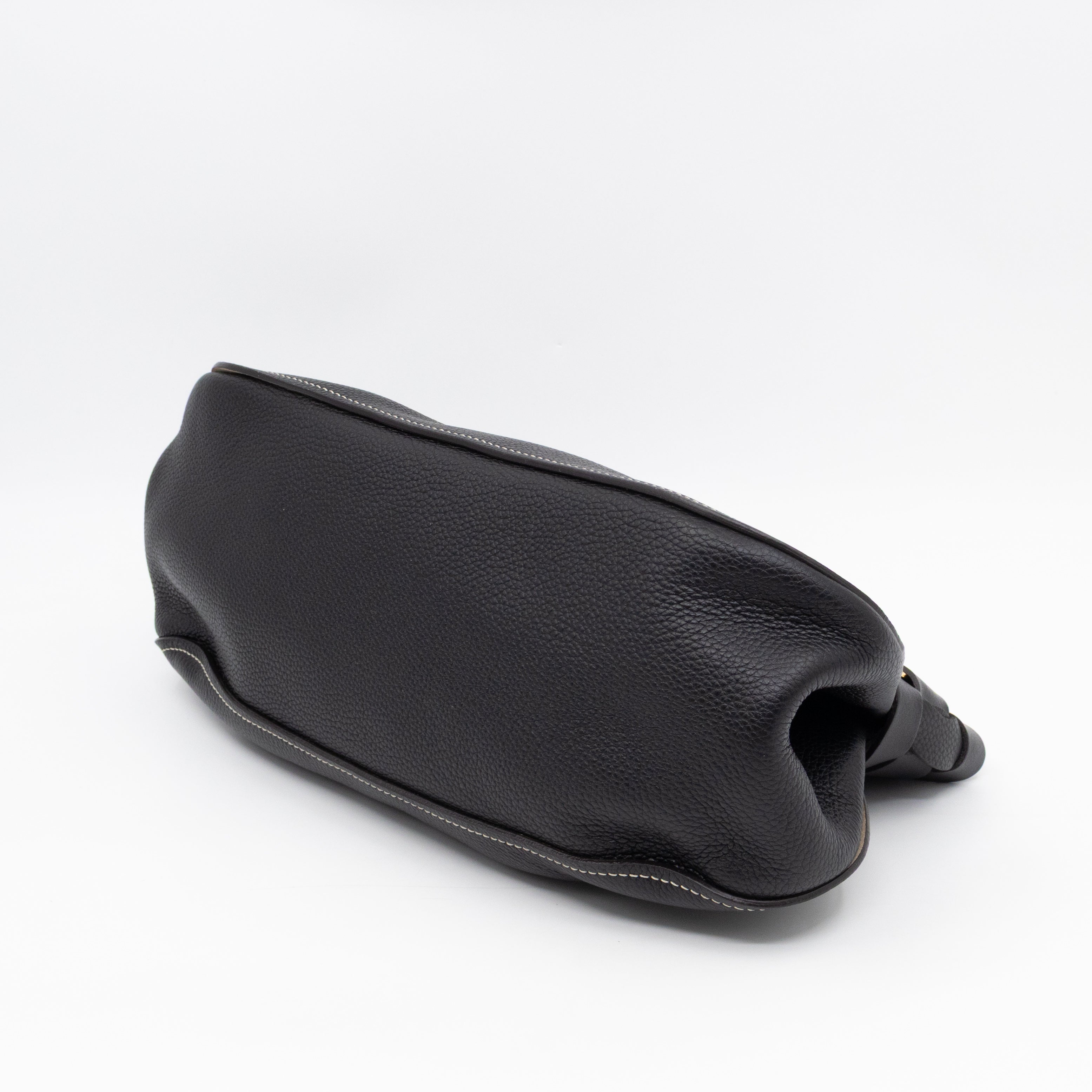 Darryl Clutch Black Grained Leather