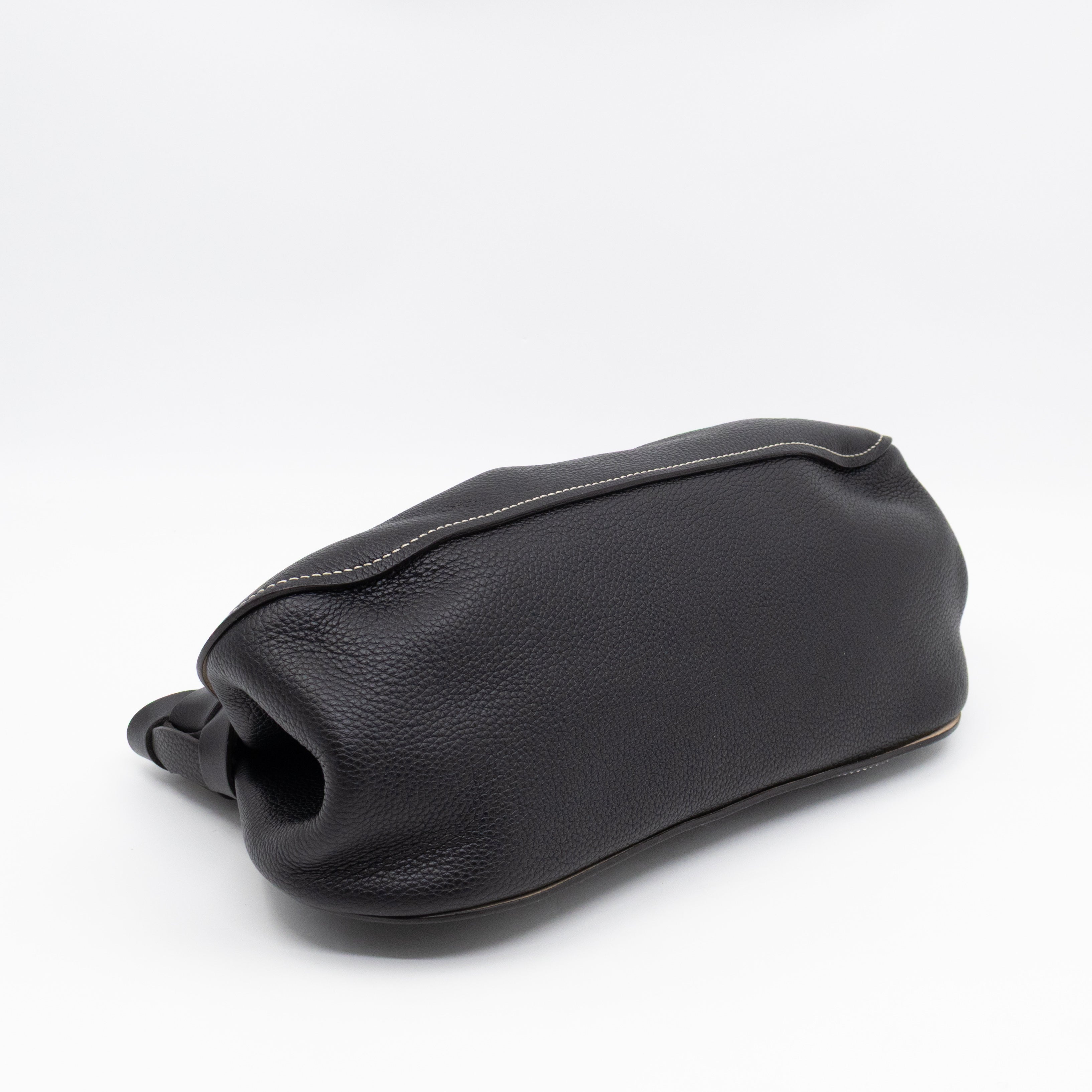 Darryl Clutch Black Grained Leather