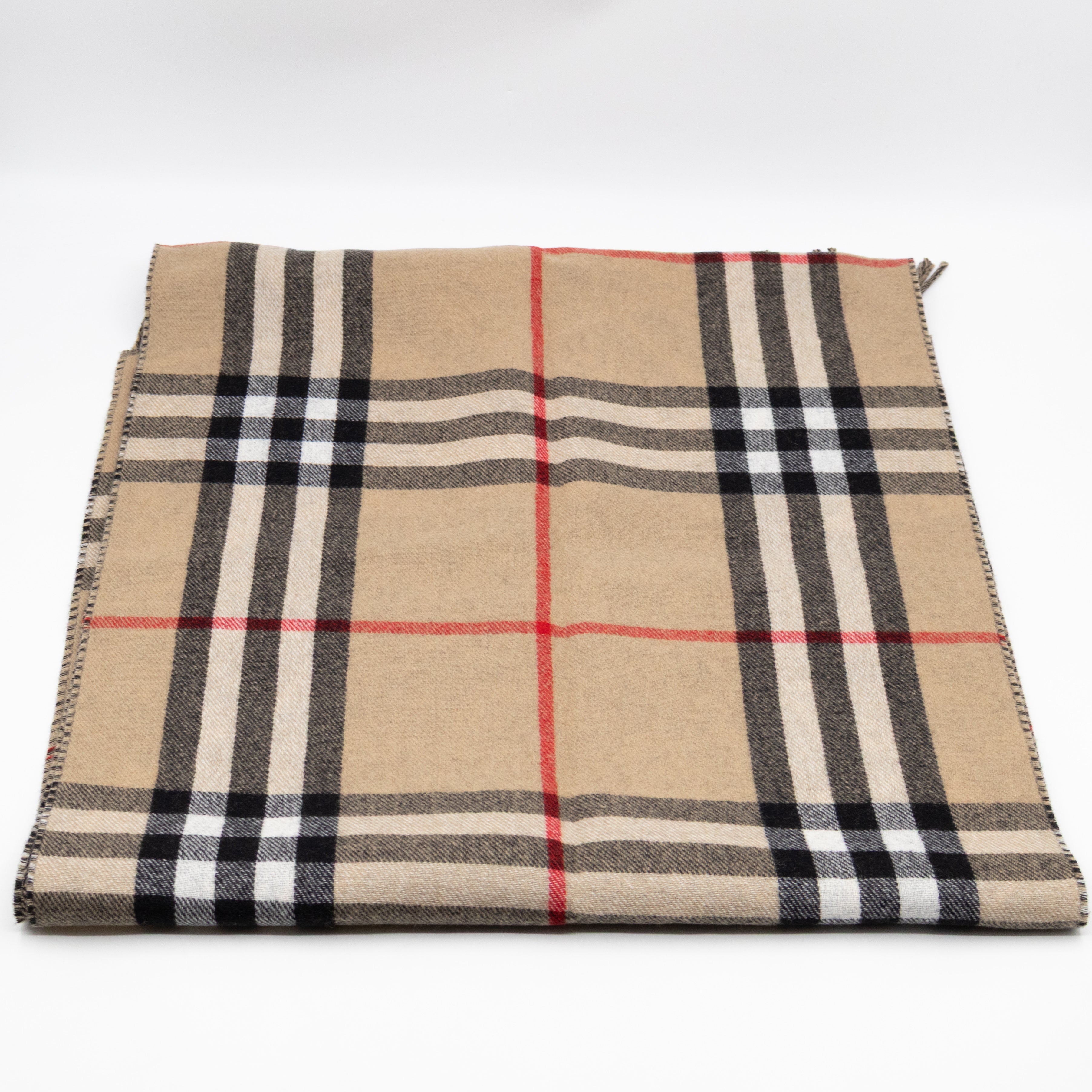 Wide Reversible EKD Cashmere Scarf Archive Beige