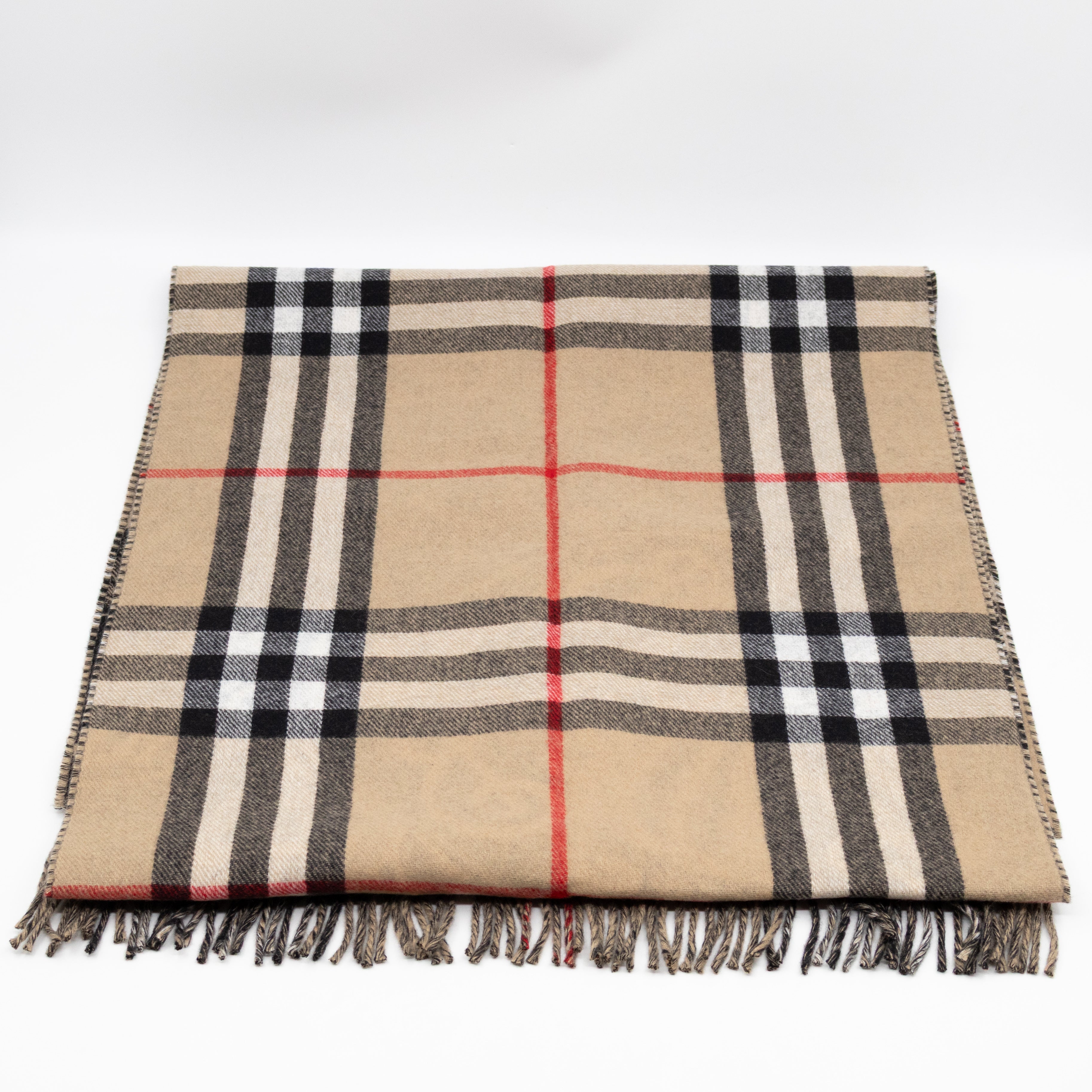 Wide Reversible EKD Cashmere Scarf Archive Beige