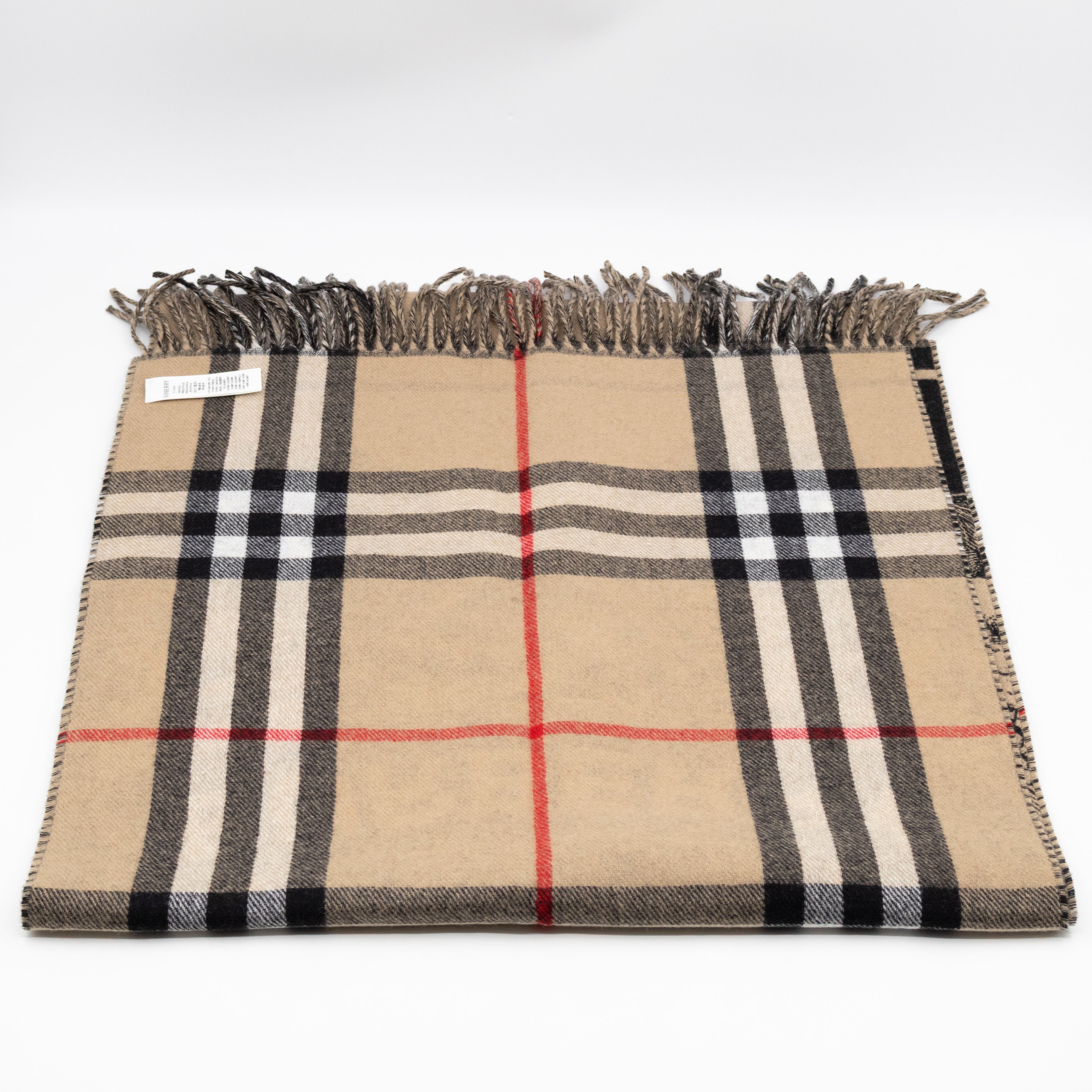 Wide Reversible EKD Cashmere Scarf Archive Beige