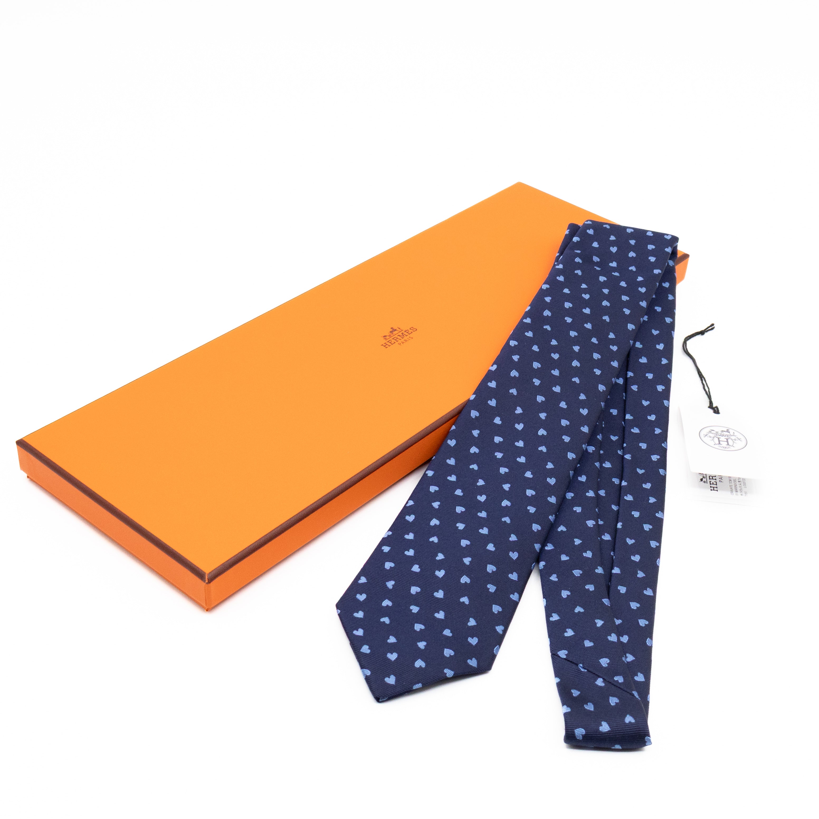 Dancing Hearts Tie Blue