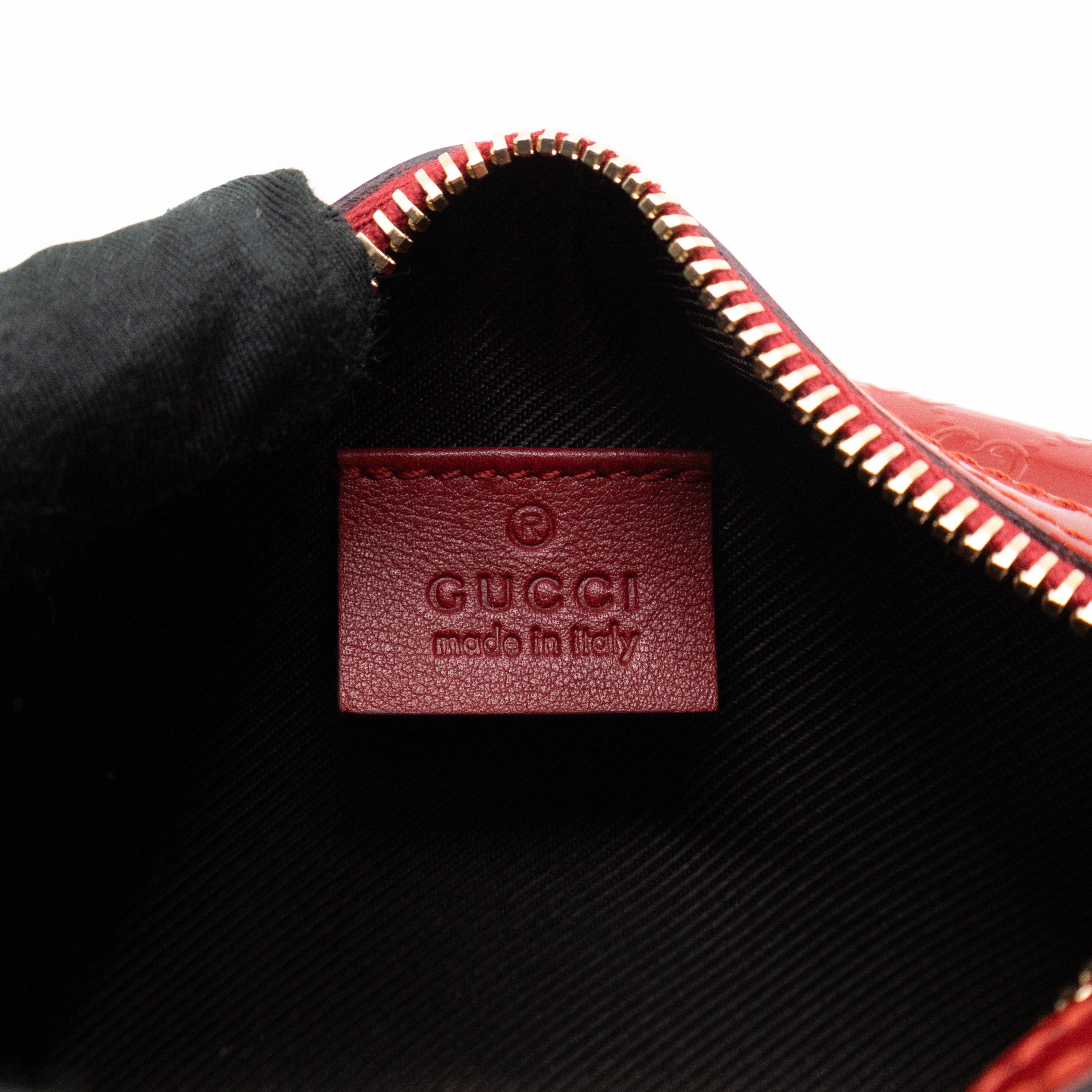 Cosmetic Pouch Red Patent Leather