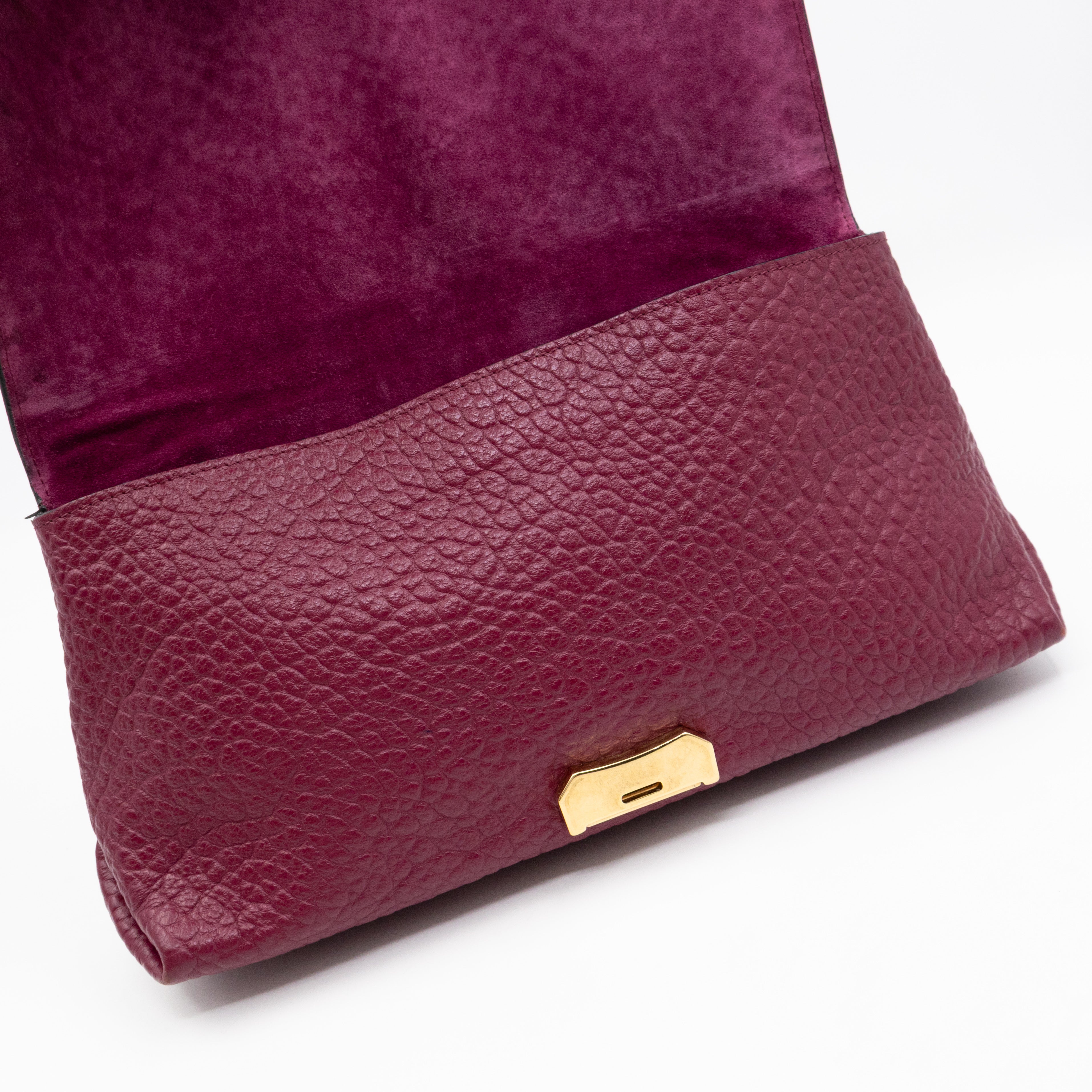 Mildenhall Medium Dark Plum Grained Leather