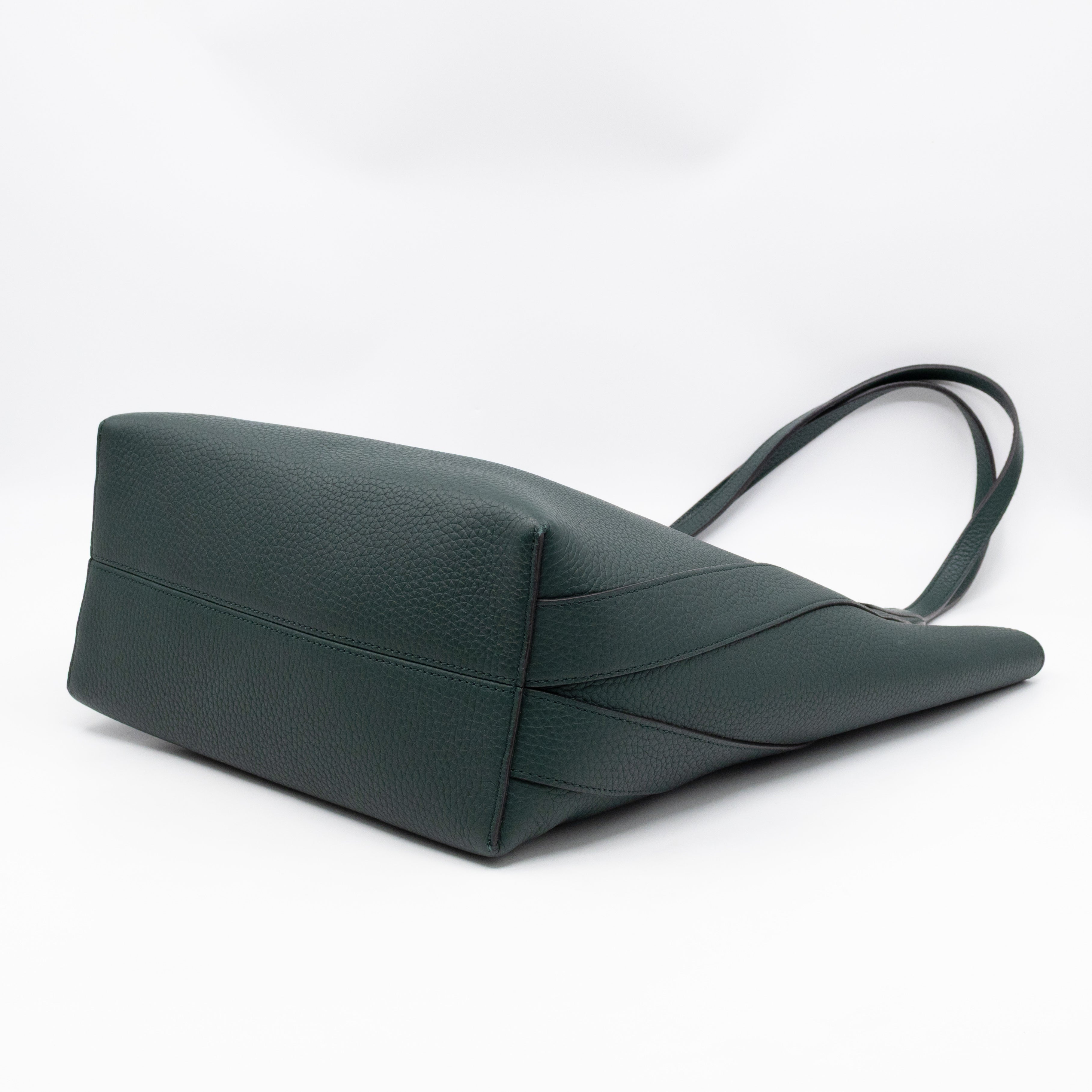 North South Bayswater Tote Mulberry Green Heavy Grain Leather