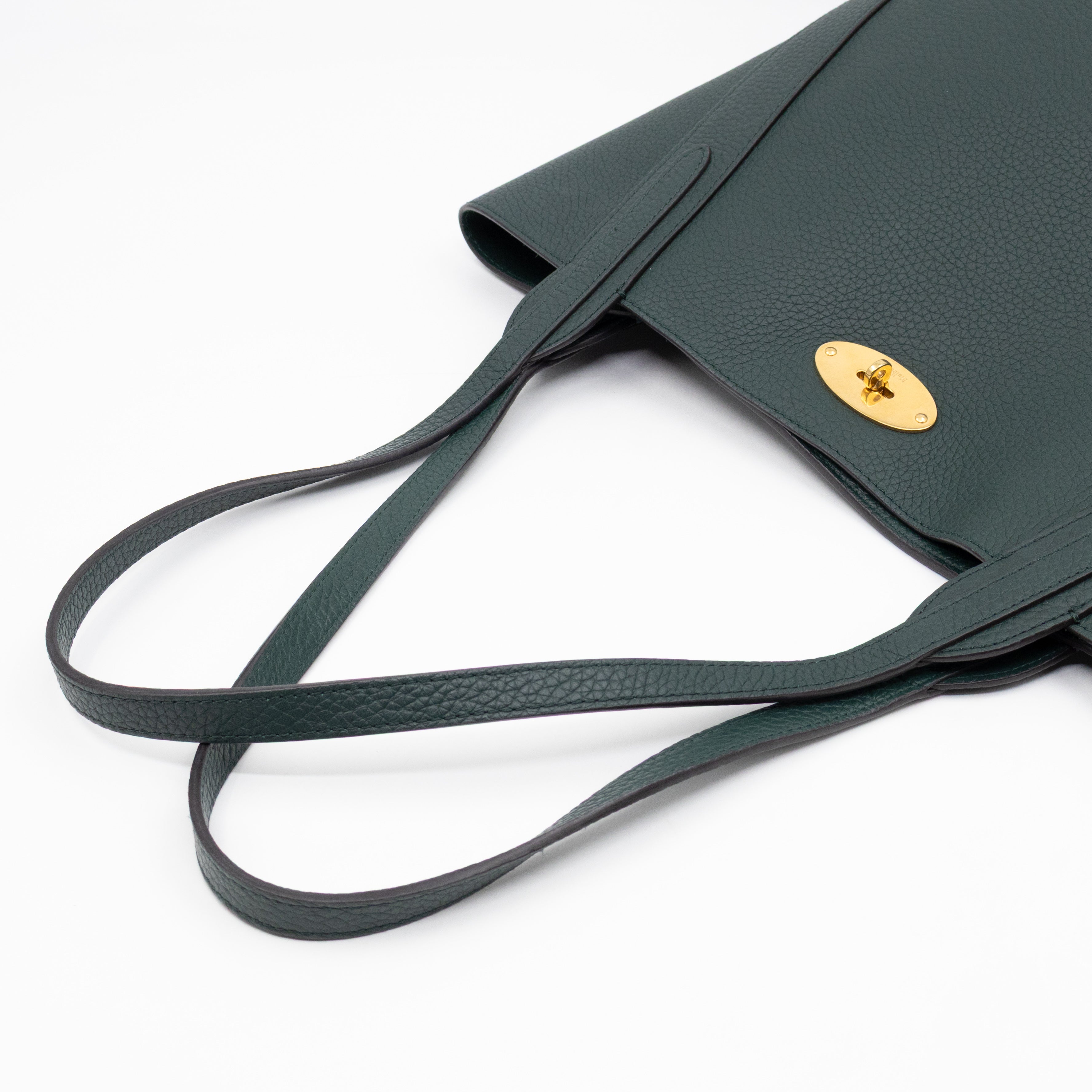North South Bayswater Tote Mulberry Green Heavy Grain Leather