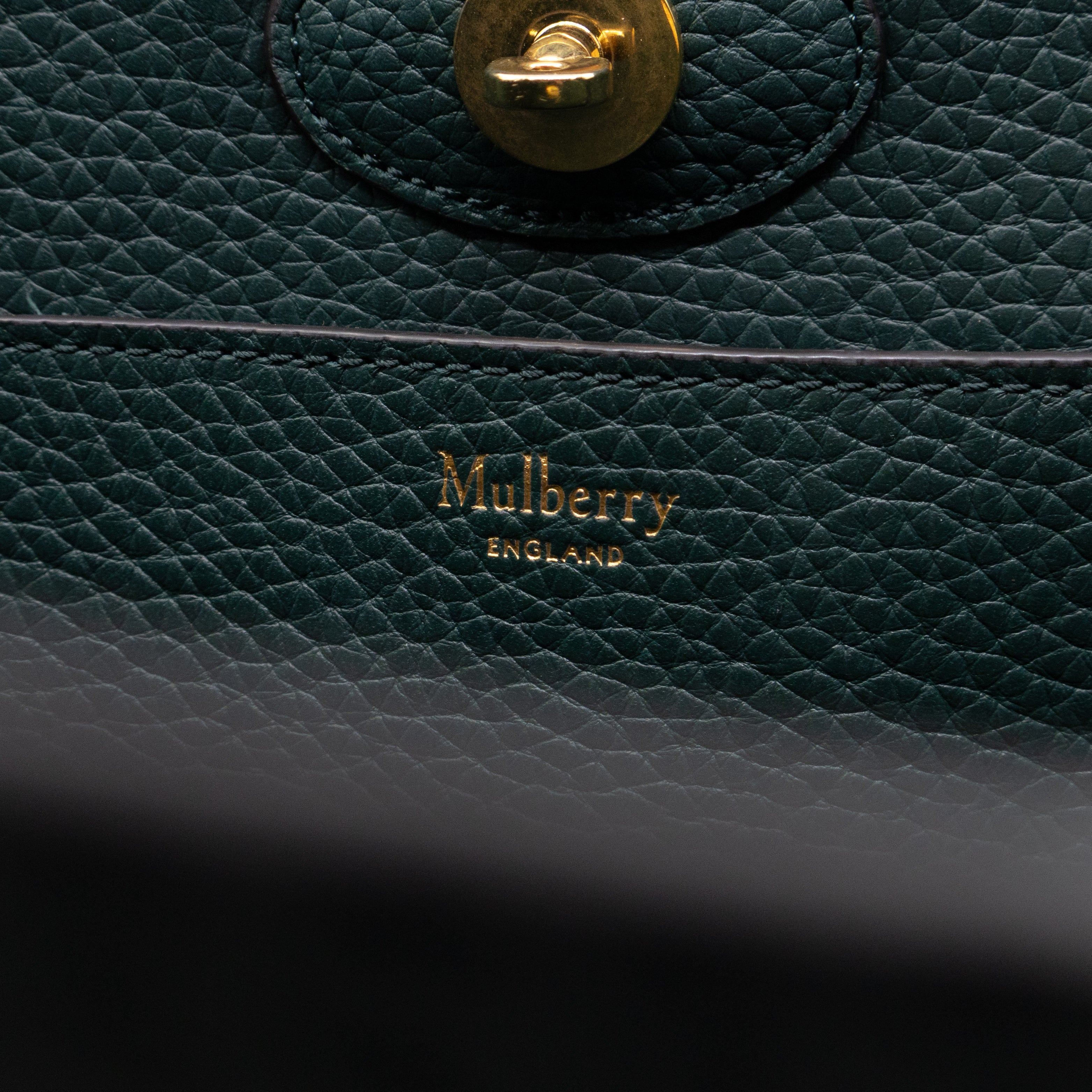North South Bayswater Tote Mulberry Green Heavy Grain Leather