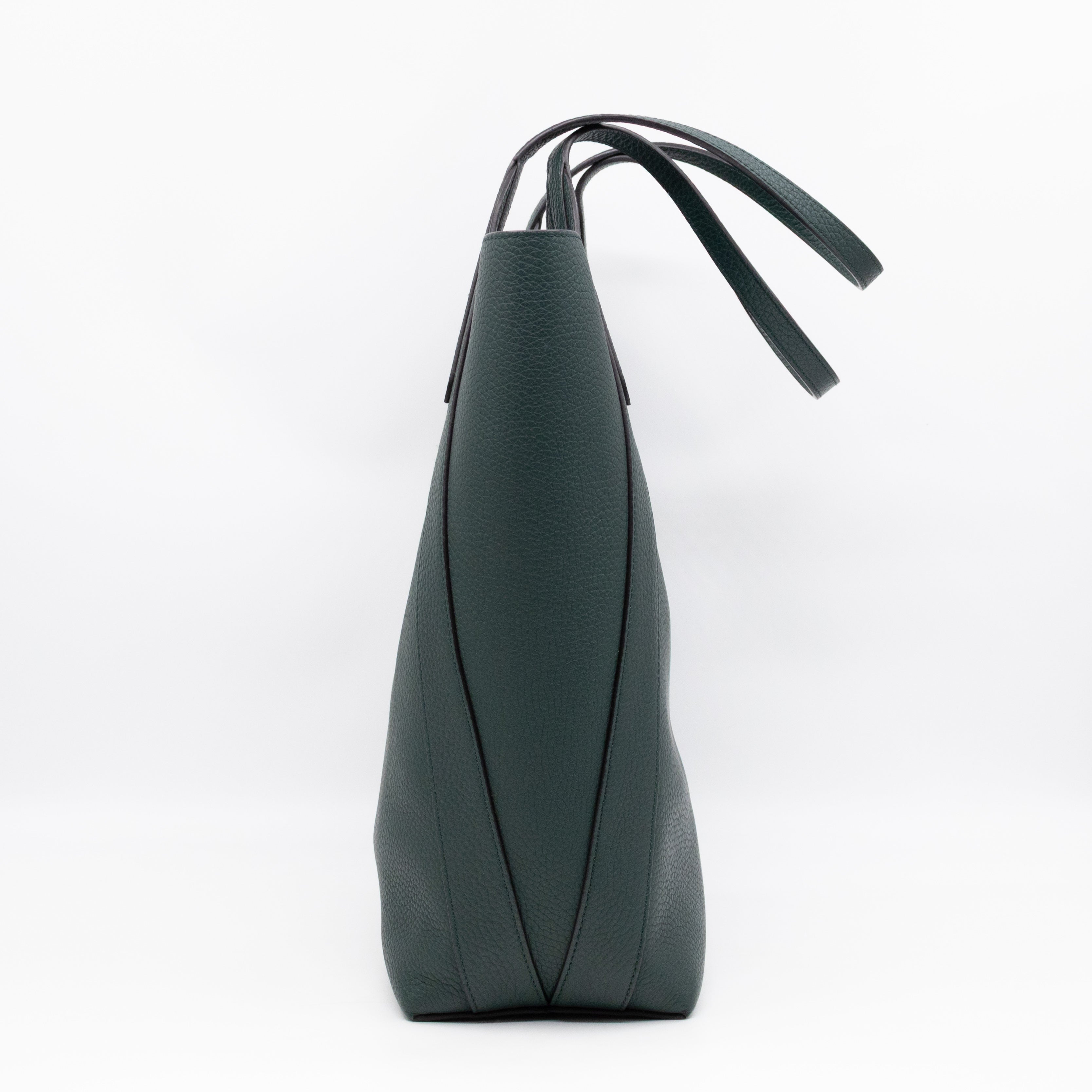 North South Bayswater Tote Mulberry Green Heavy Grain Leather