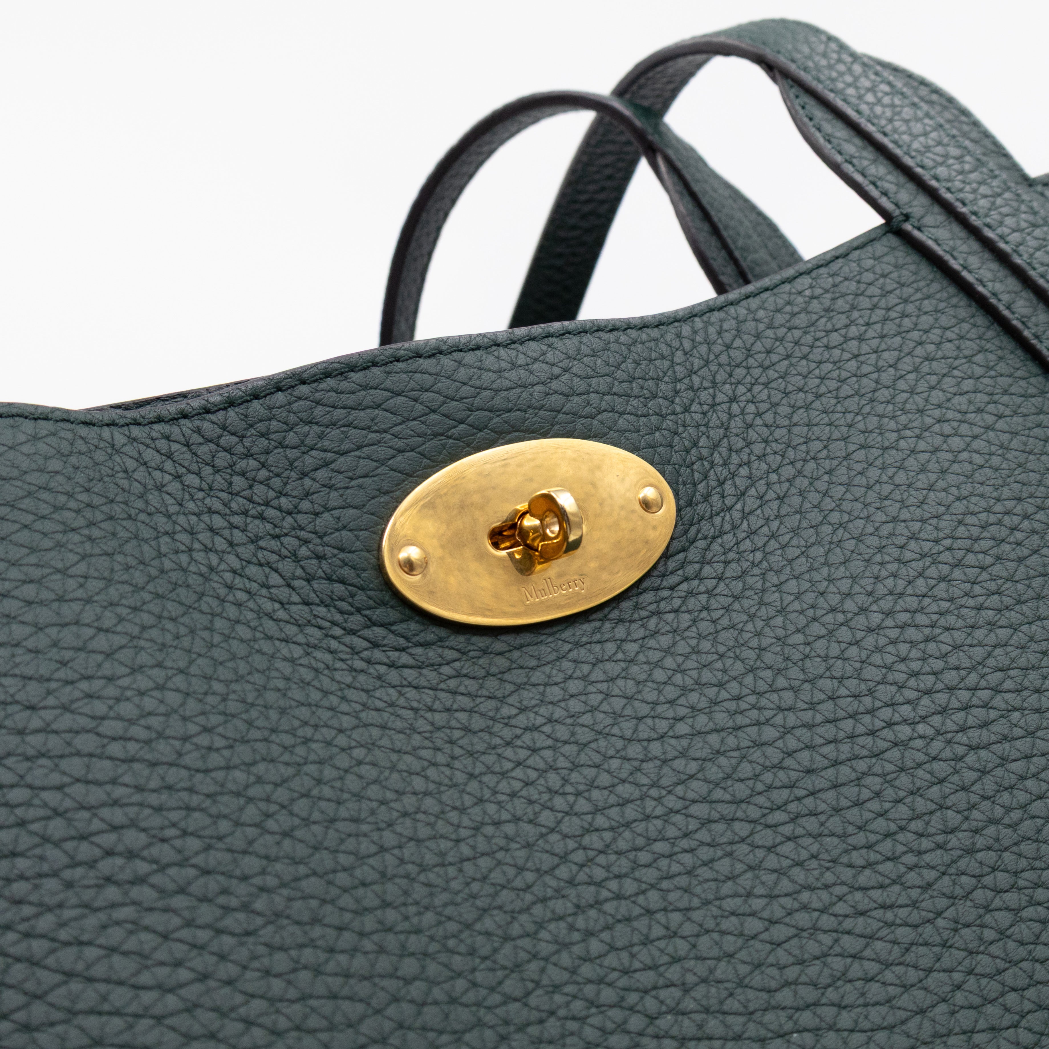 North South Bayswater Tote Mulberry Green Heavy Grain Leather