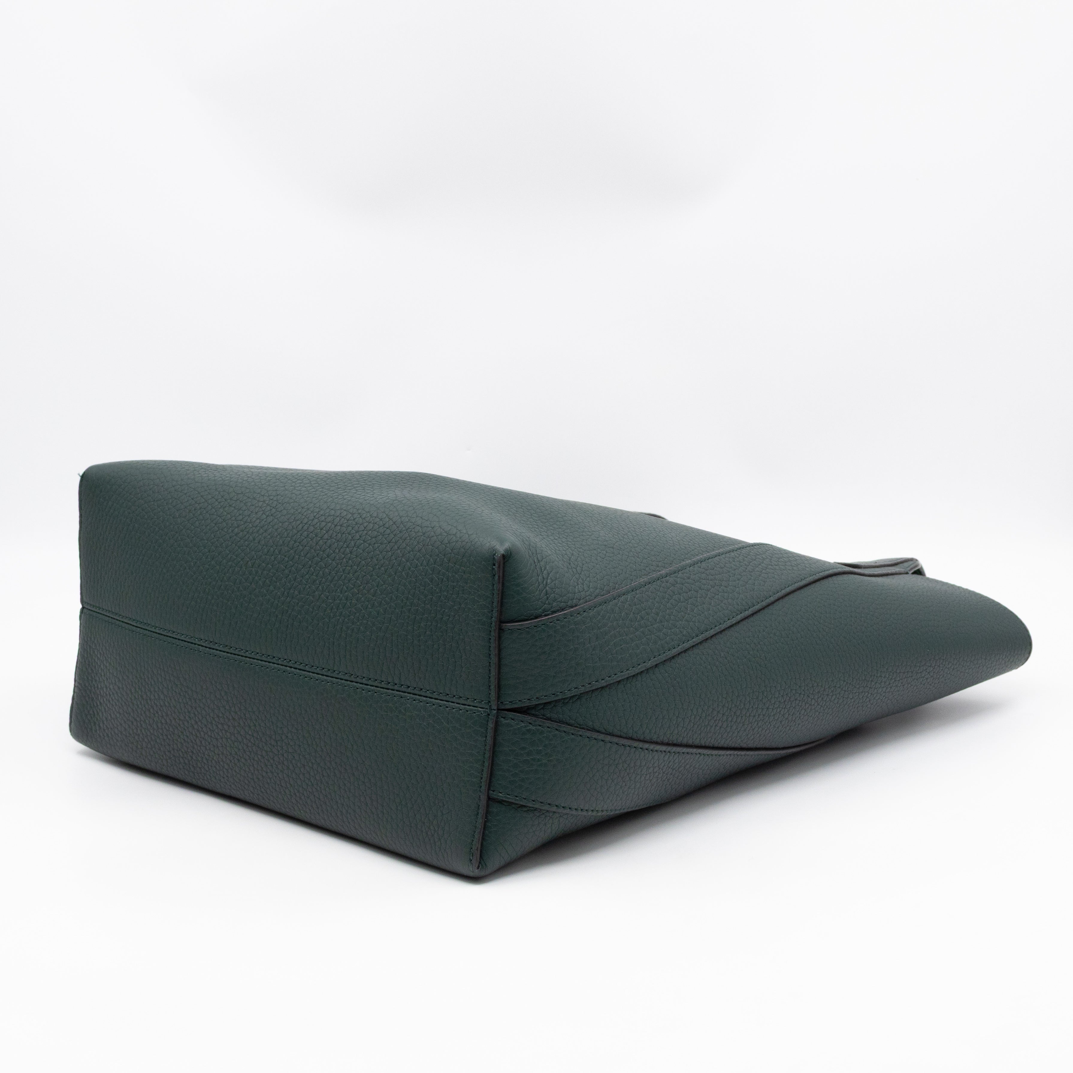 North South Bayswater Tote Mulberry Green Heavy Grain Leather