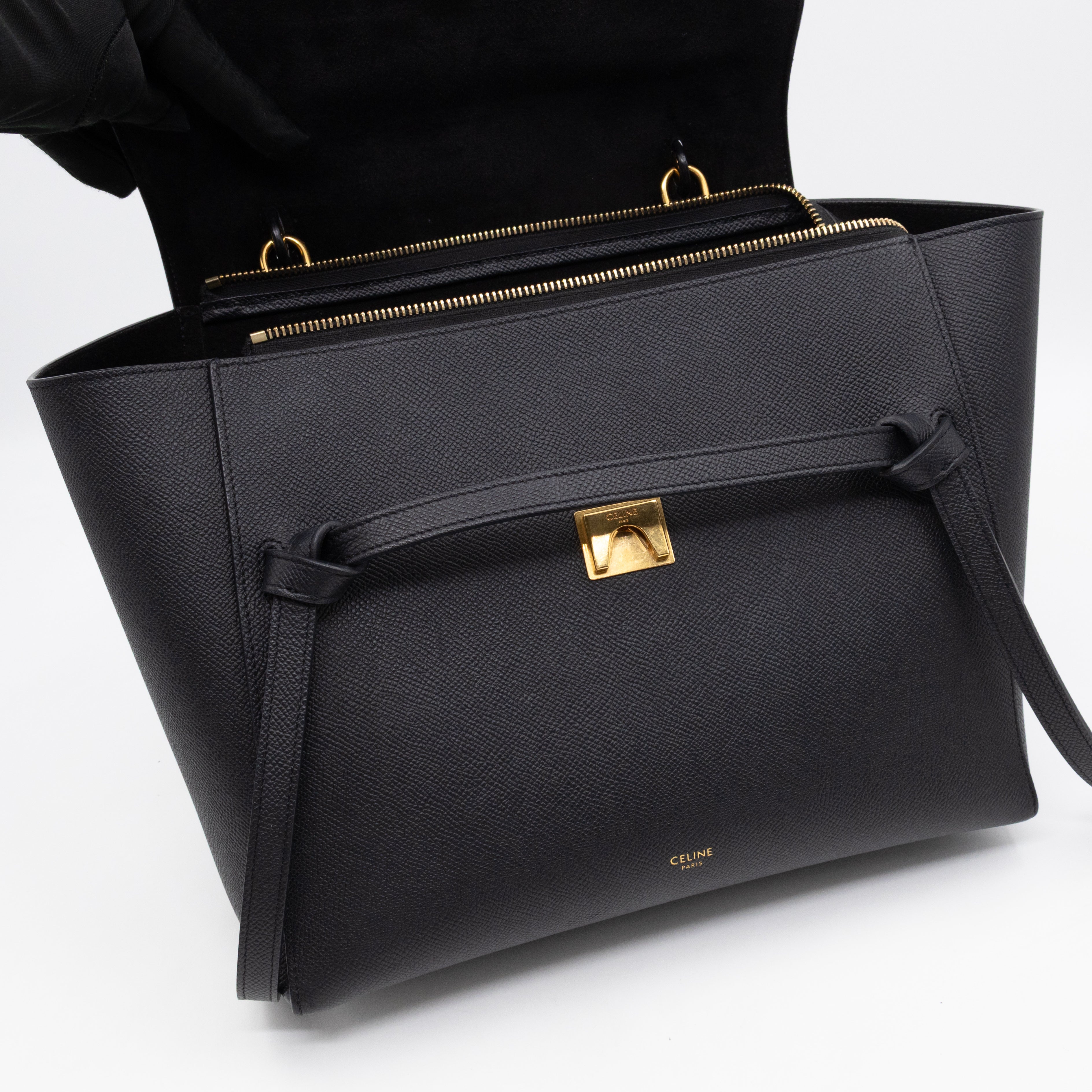 Mini Belt Bag Black Leather