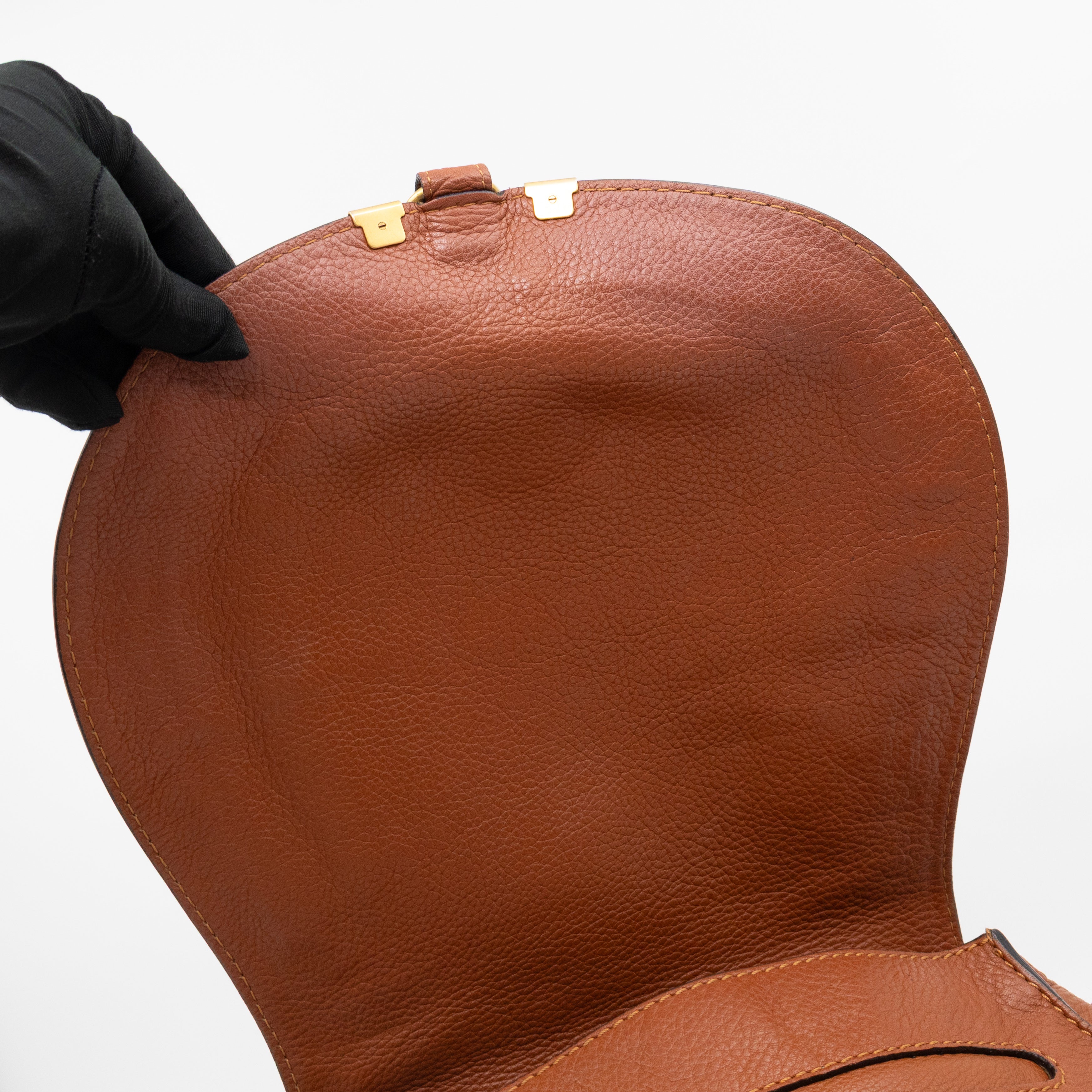 Marcie Medium Crossbody Bag Brown Leather