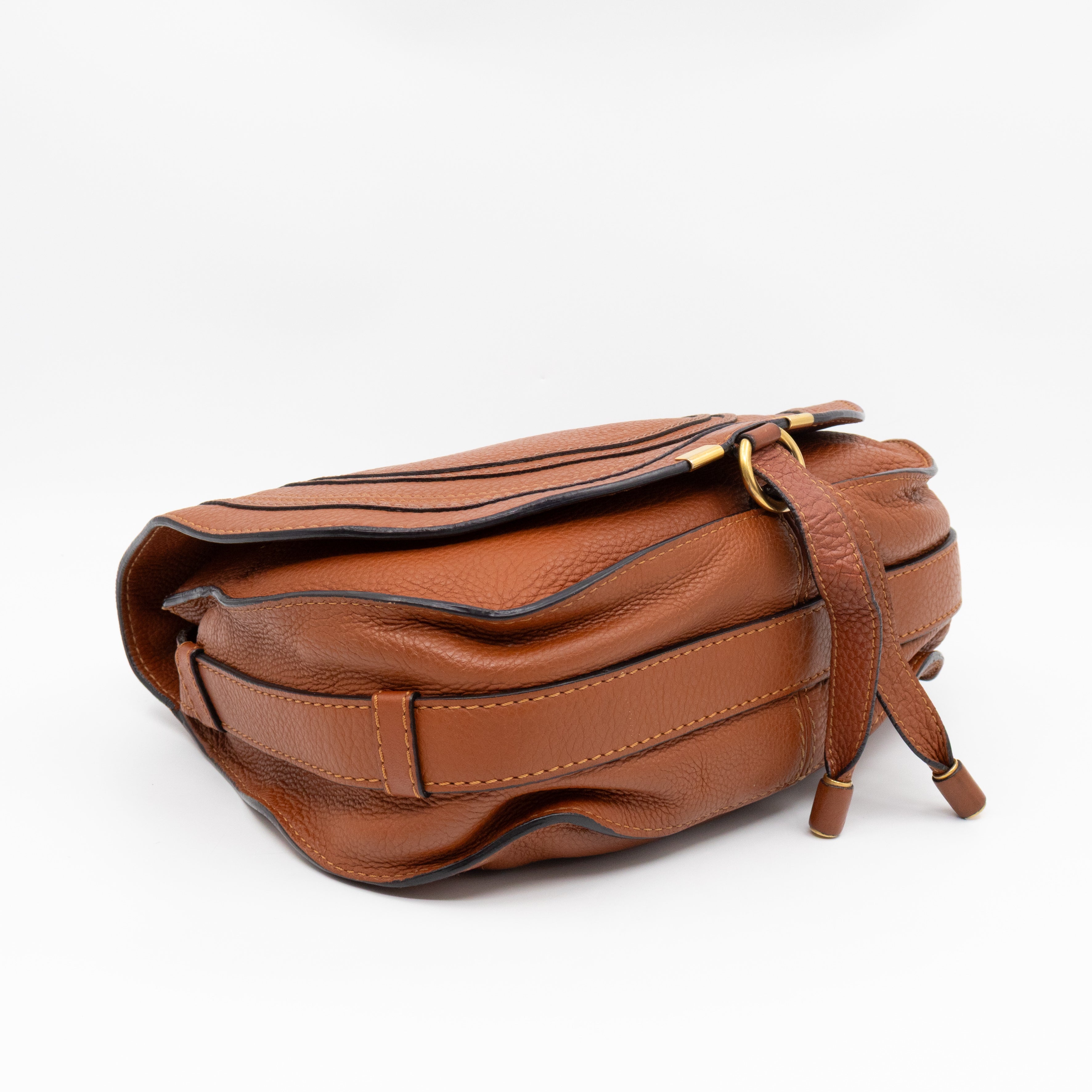 Marcie Medium Crossbody Bag Brown Leather
